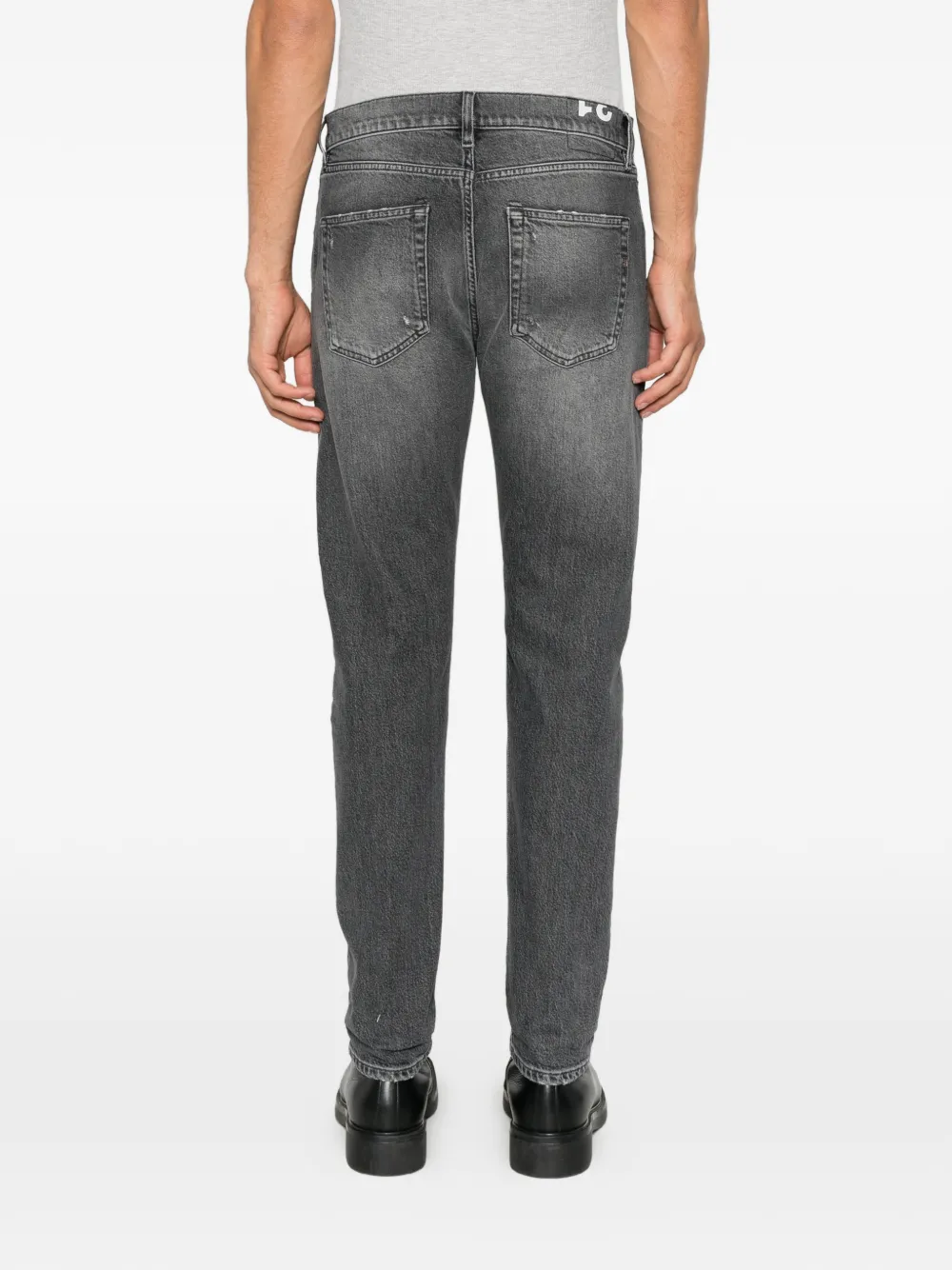 DONDUP Icon distressed faded-effect jeans Grijs