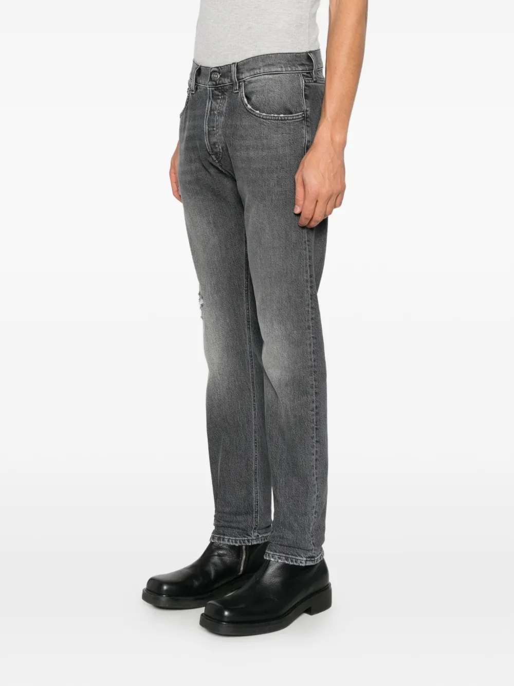 DONDUP Icon distressed faded-effect jeans Grijs
