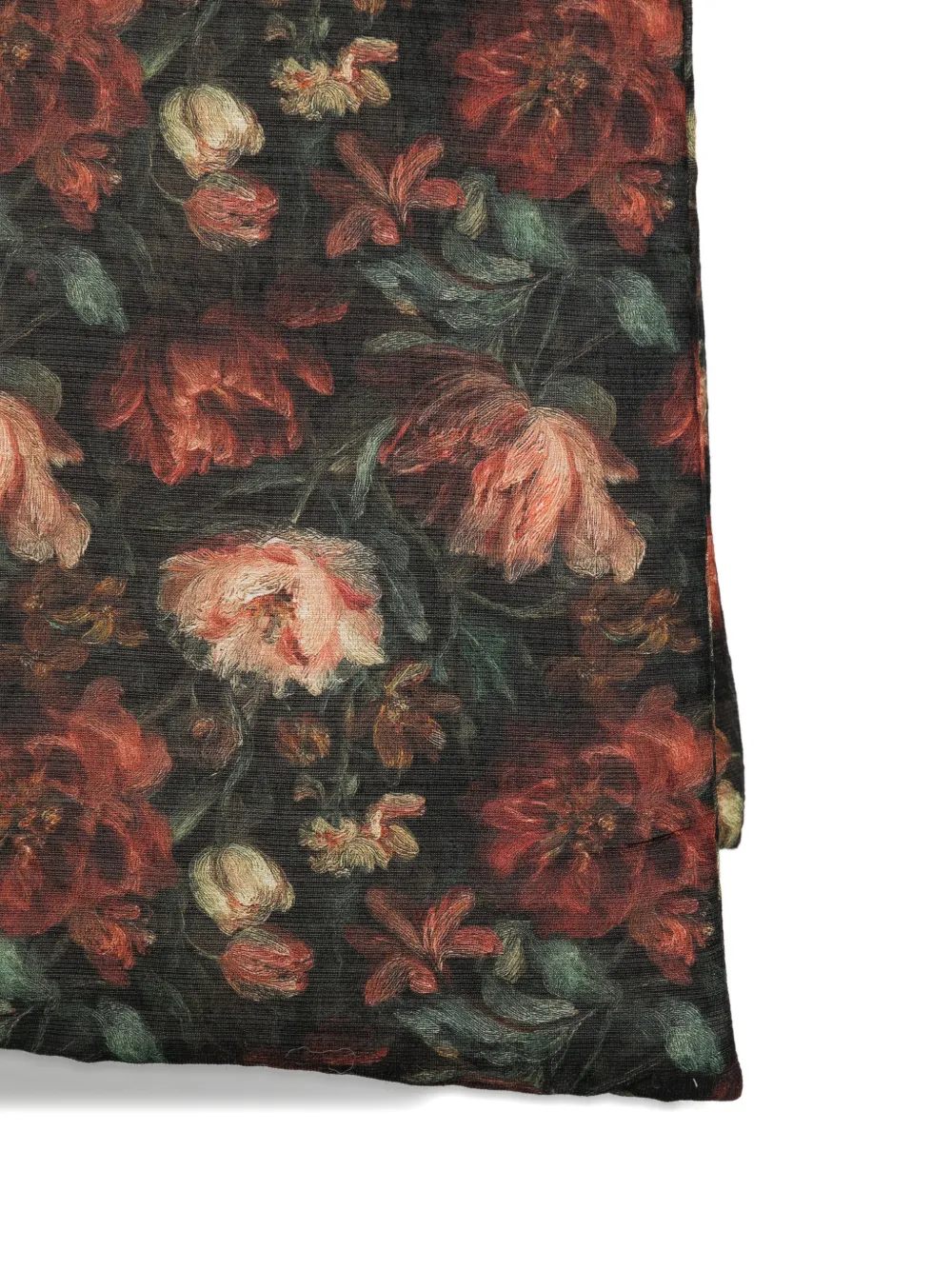 R13 Sjaal met bloemenprint Zwart
