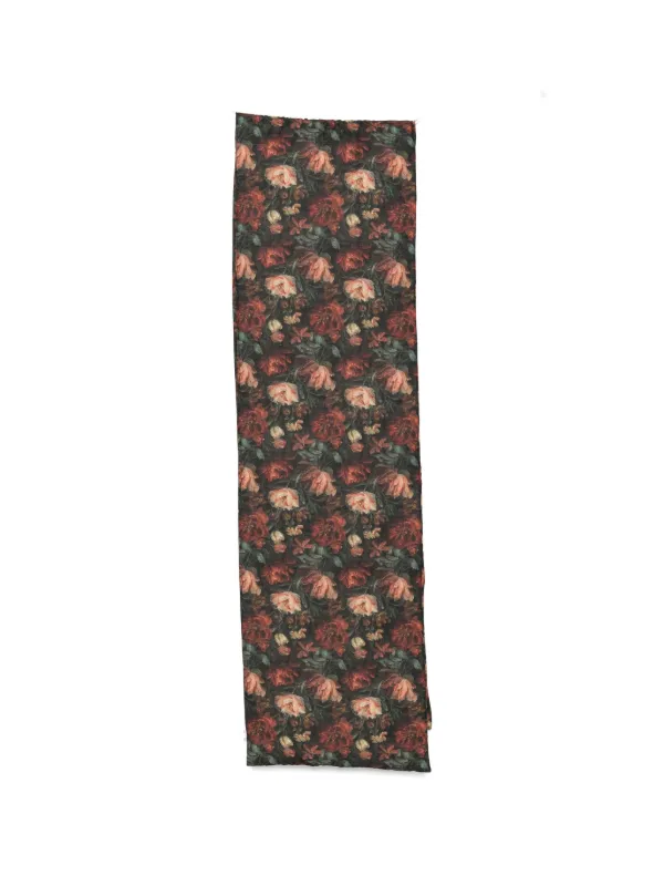 R13 Floral-print Scarf in Black
