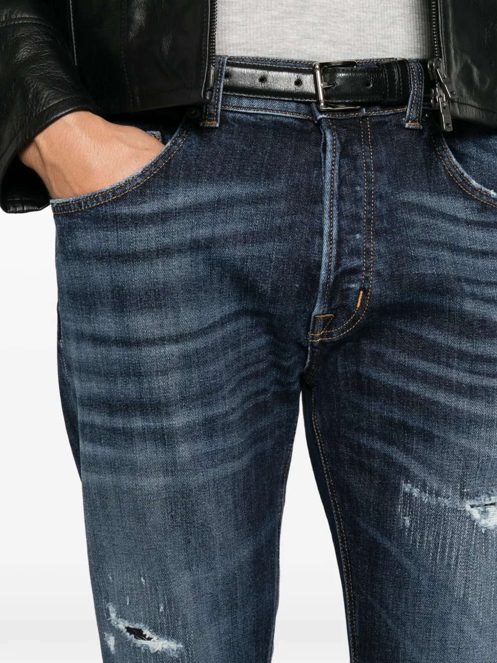 DONDUP Gerafelde jeans Blauw