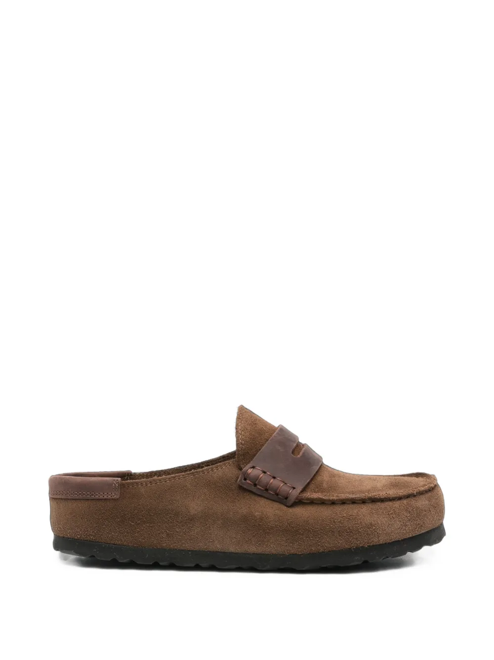 Birkenstock Naples suede mules - Marrone