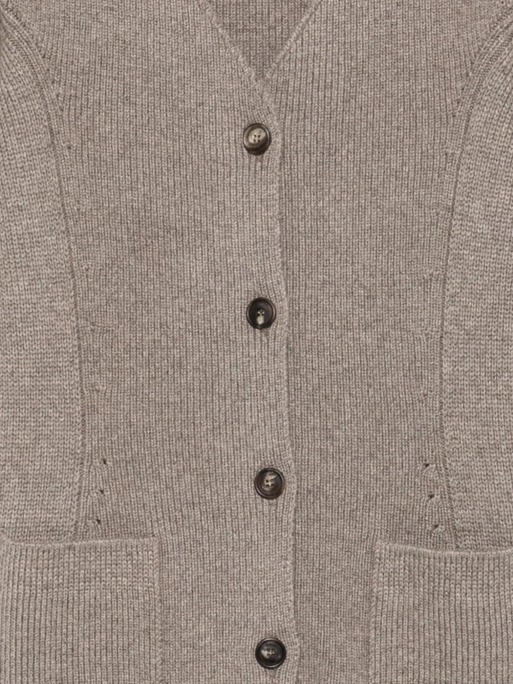 Malo Ribgebreid vest Beige