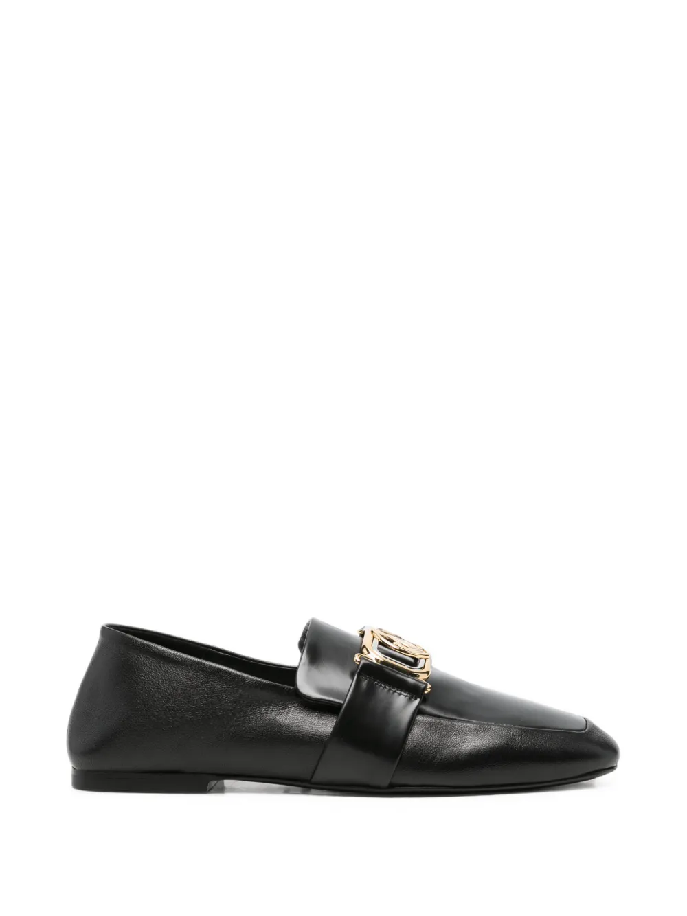 Lanvin logo-plaque leather loafers - Nero