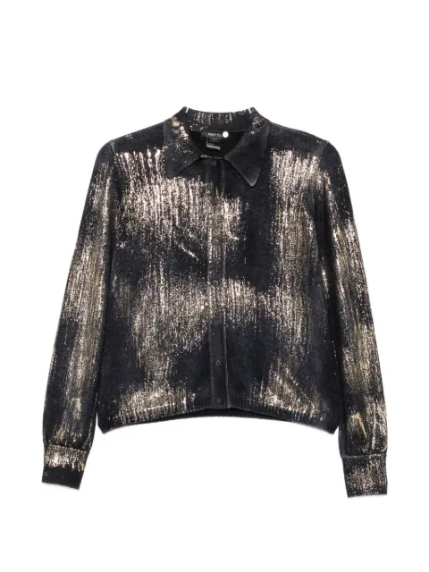 Avant Toi metallic-effect button-up shirt
