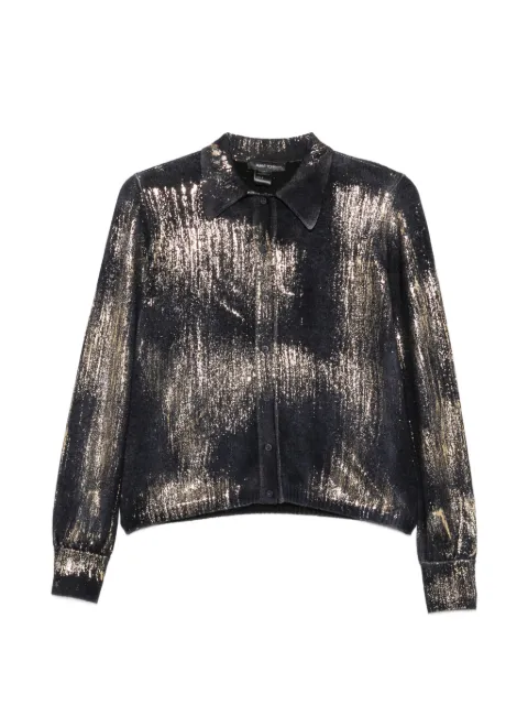 Avant Toi metallic-effect button-up shirt