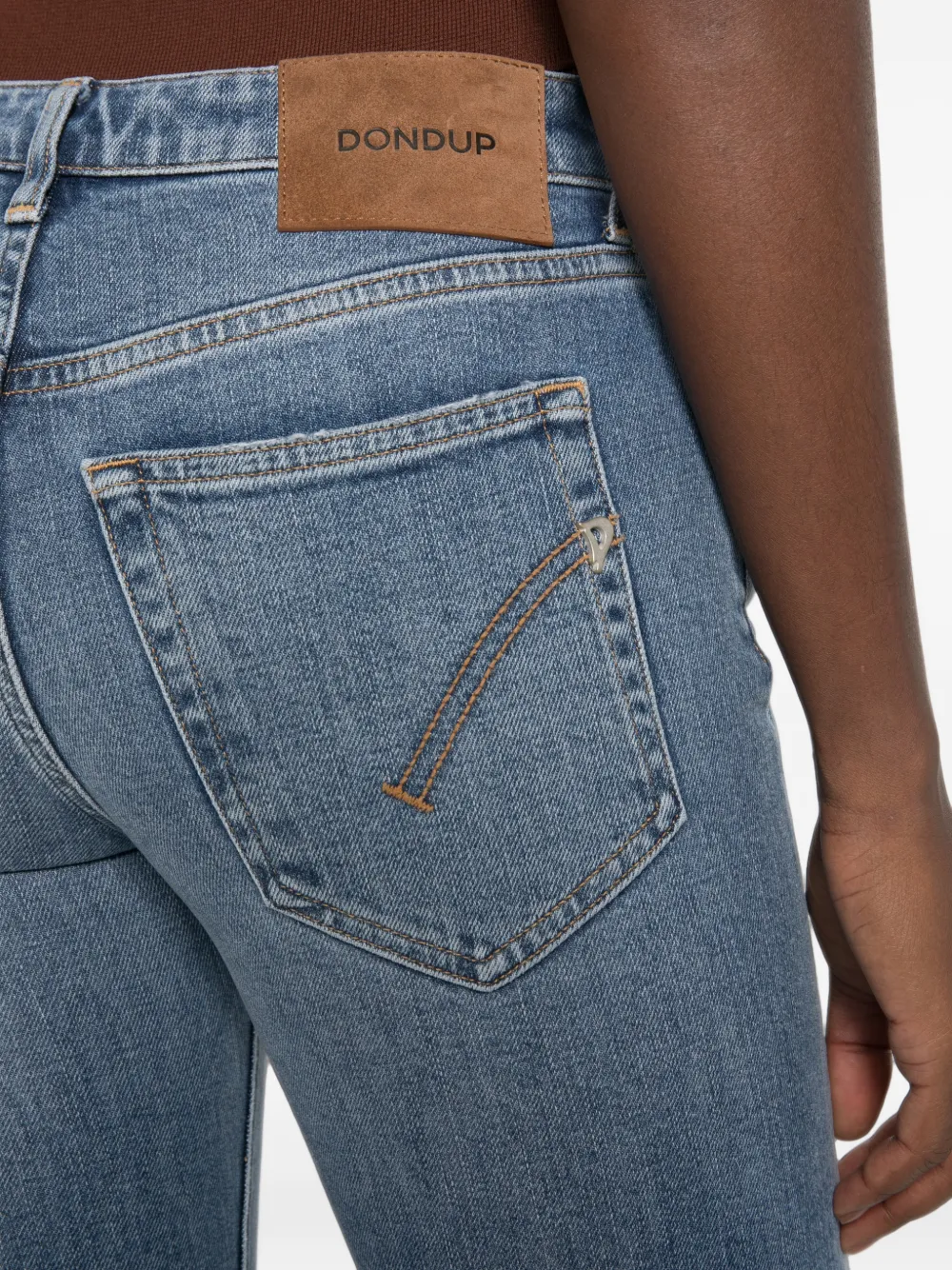 DONDUP faded slim-fit jeans Blauw