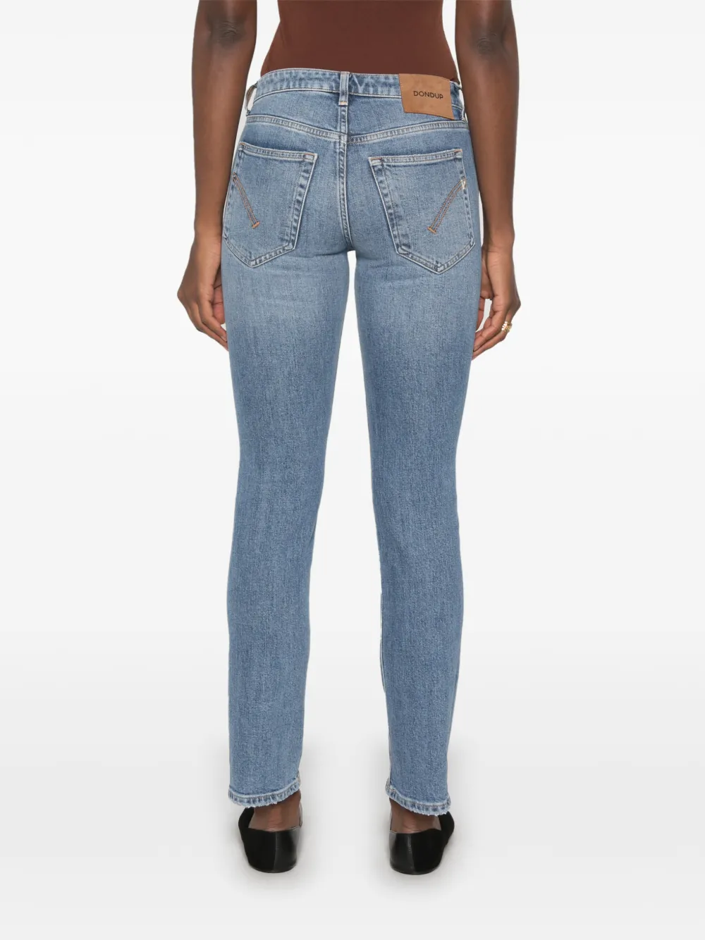 DONDUP faded slim-fit jeans Blauw