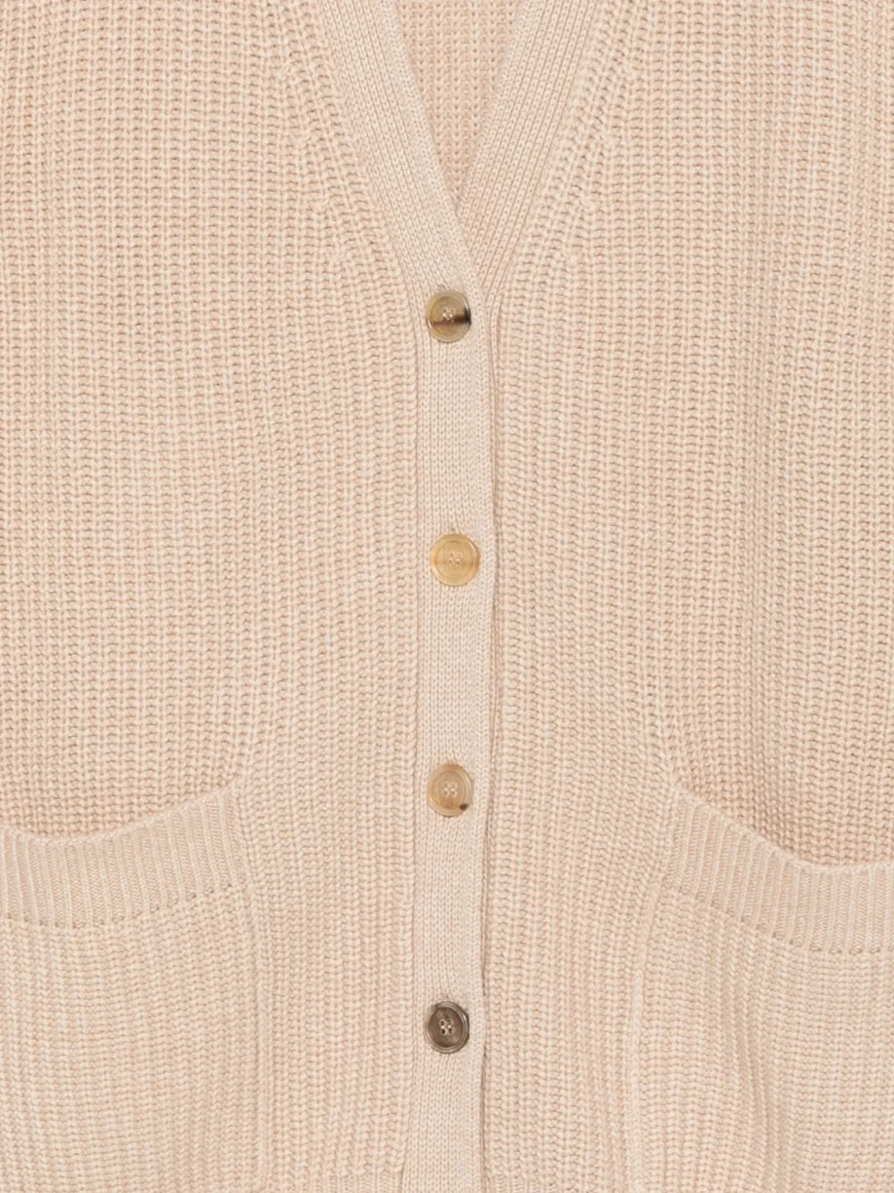 Malo Ribgebreid vest Beige
