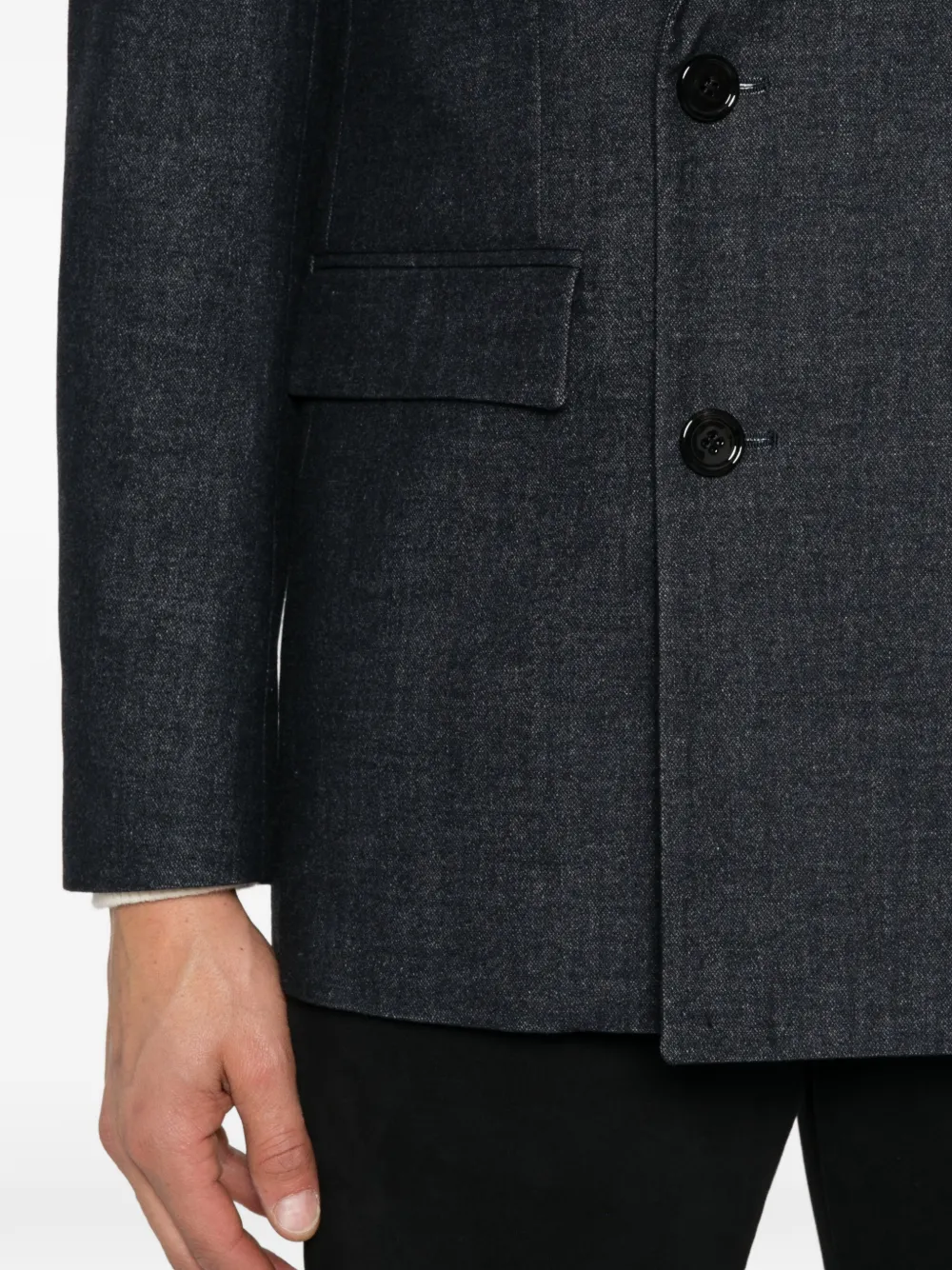 DONDUP double-breasted peak-lapel blazer Blauw