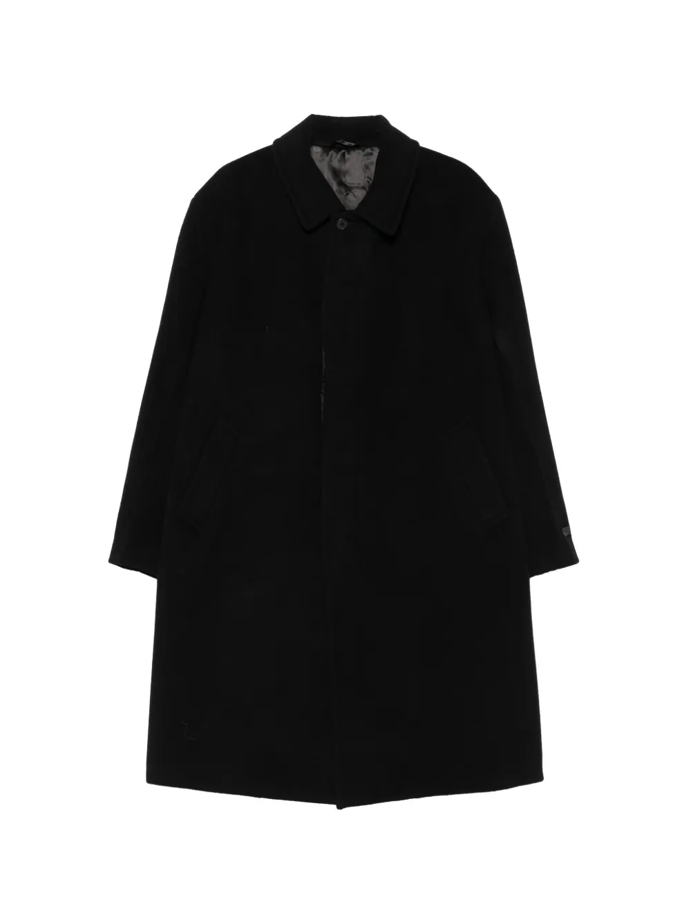 Prada concealed-fastening coat Zwart