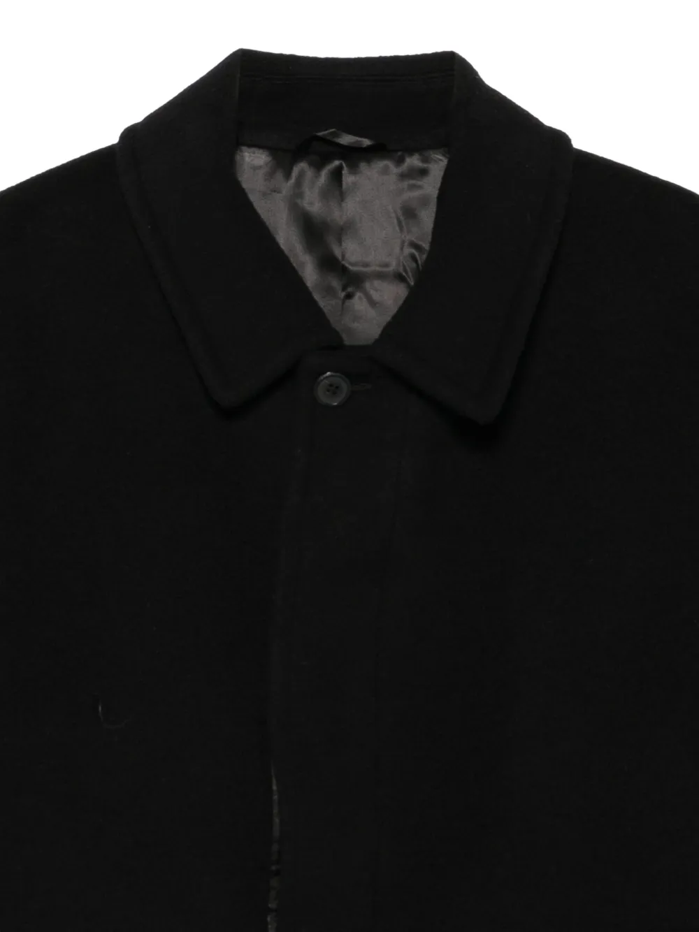 Prada concealed-fastening coat Zwart
