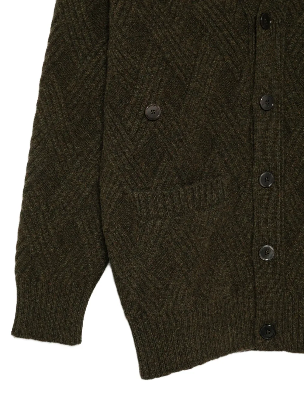Lanvin Geometrisch gebreid vest met V-hals Groen