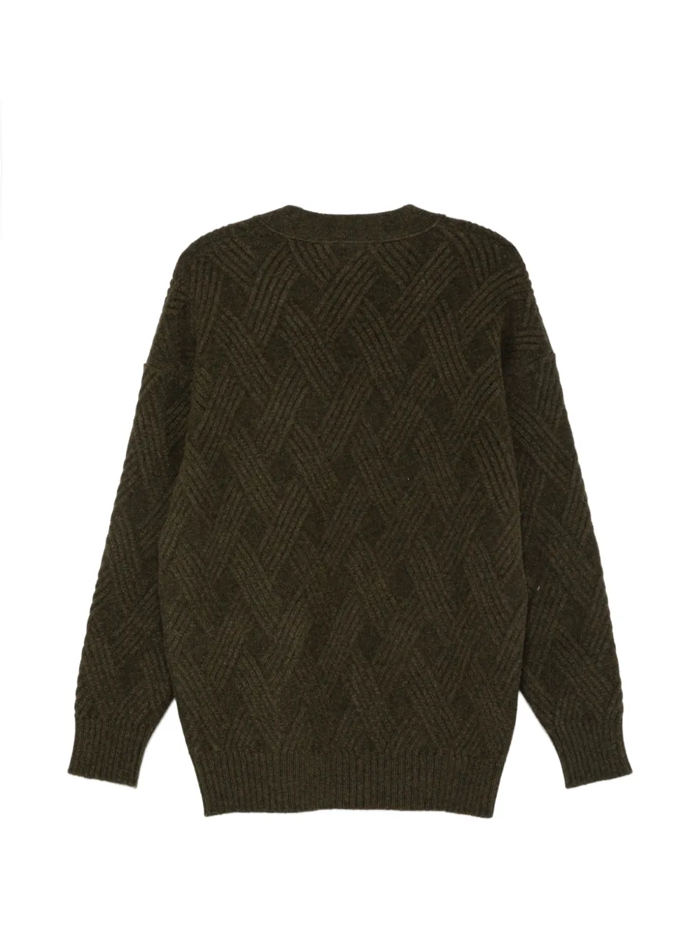 Lanvin Geometrisch gebreid vest met V-hals Groen