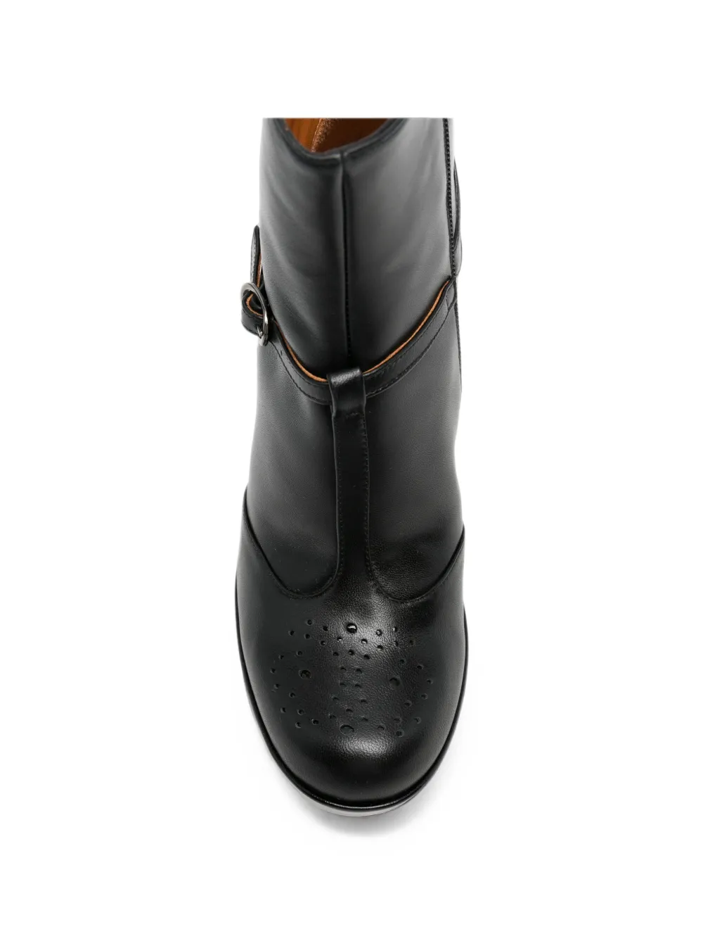 Chie Mihara perforated buckled boots Zwart
