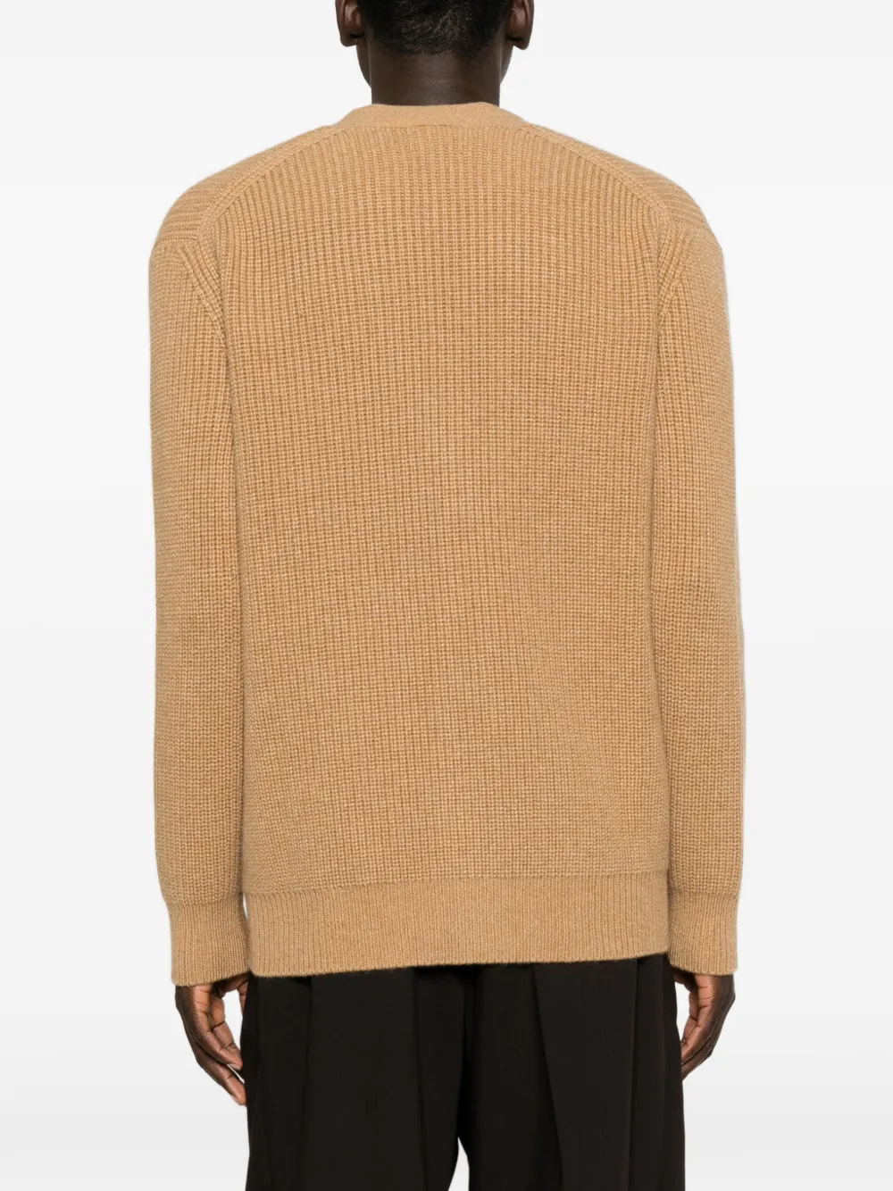 Malo Ribgebreid vest Beige