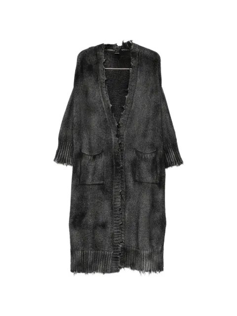 Avant Toi distressed-effect longline coat