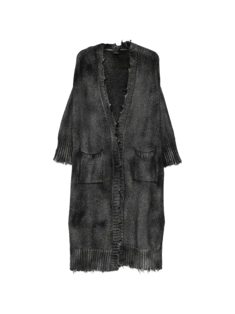 Avant Toi distressed-effect longline coat