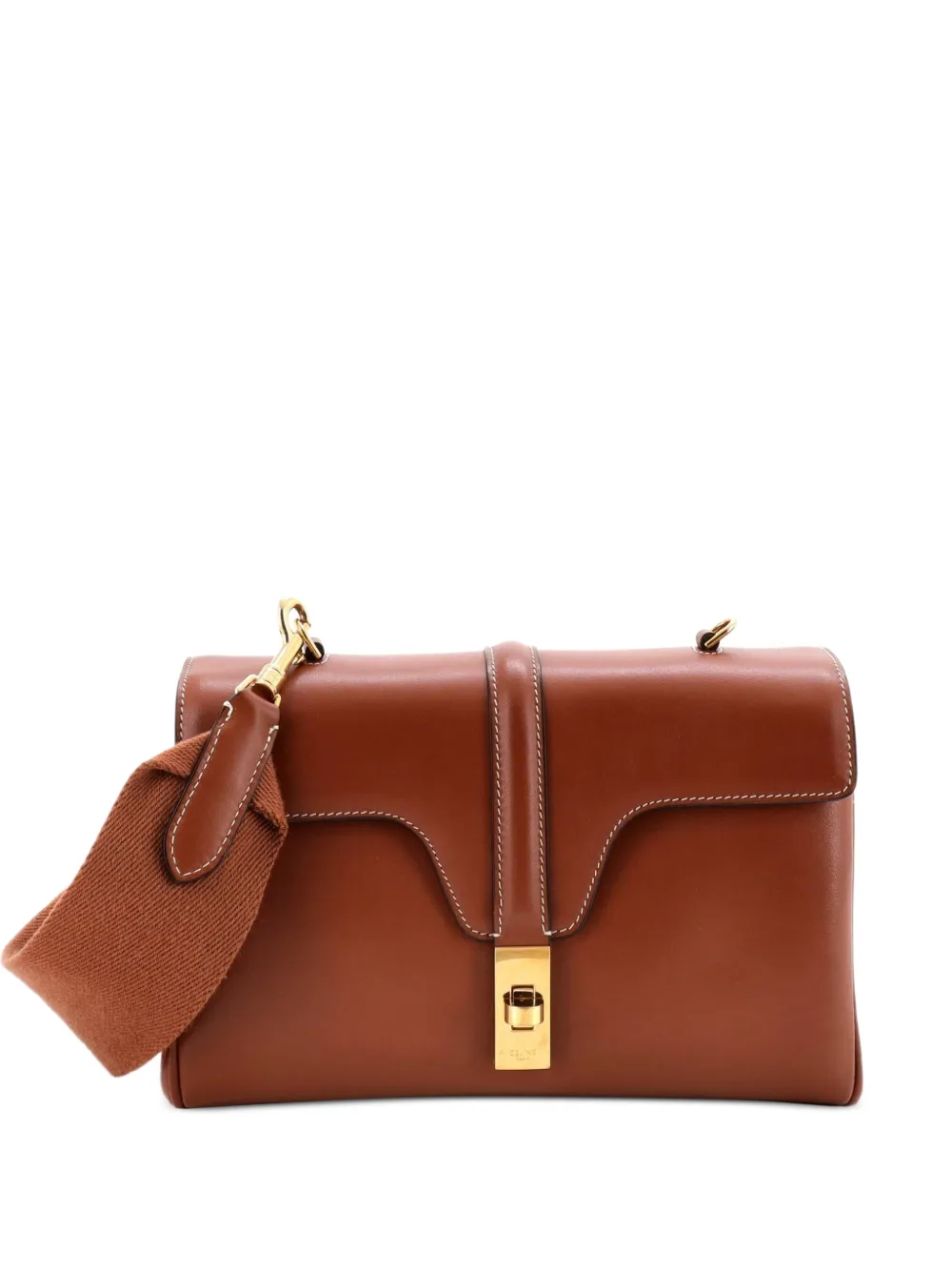 Celine Pre-Owned Soft 16 Bag Smooth Calfskin Teen shoulder bag - Brown