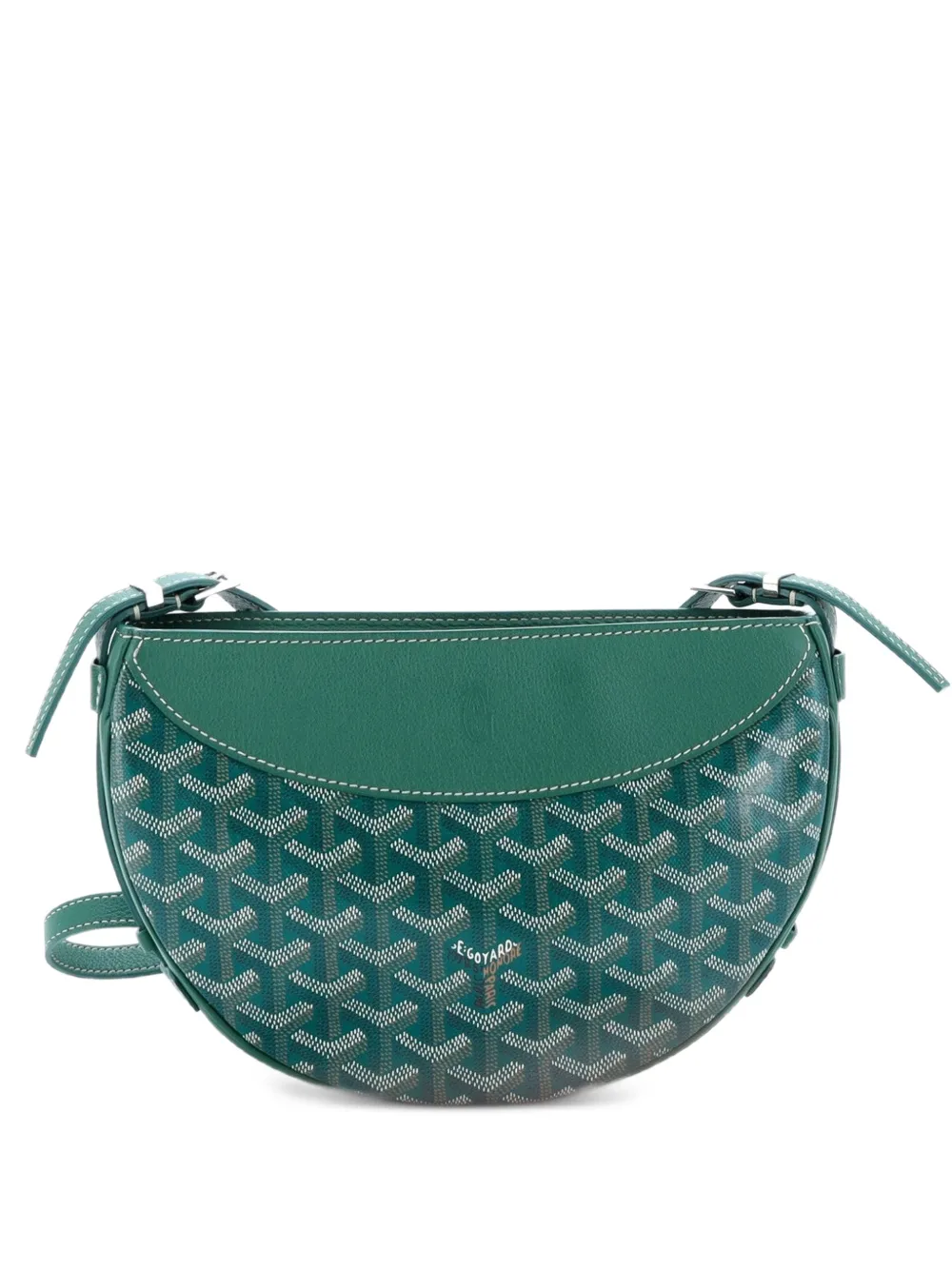 Goyard Pre-Owned Hirondelle Coated Canvas and Leather shoulder bag - Verde