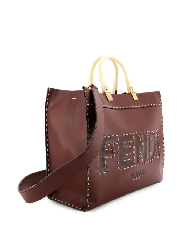 Fendi Pre-Owned サンシャイン ショッパー レザー ミディアム トート 