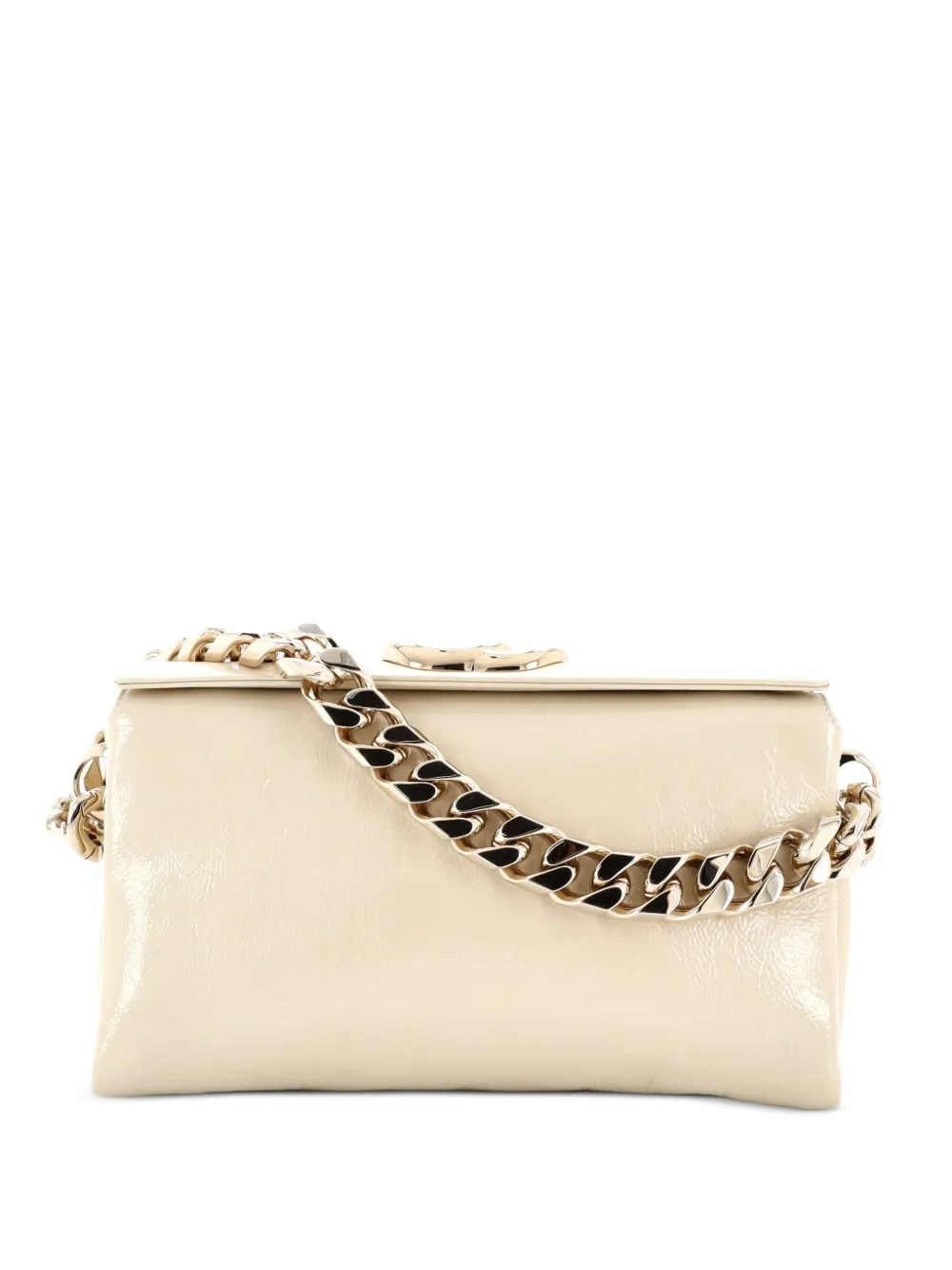 Gucci Pre-Owned GG Soft Chain Handle Bag Patent Small shoulder bag - Toni neutri