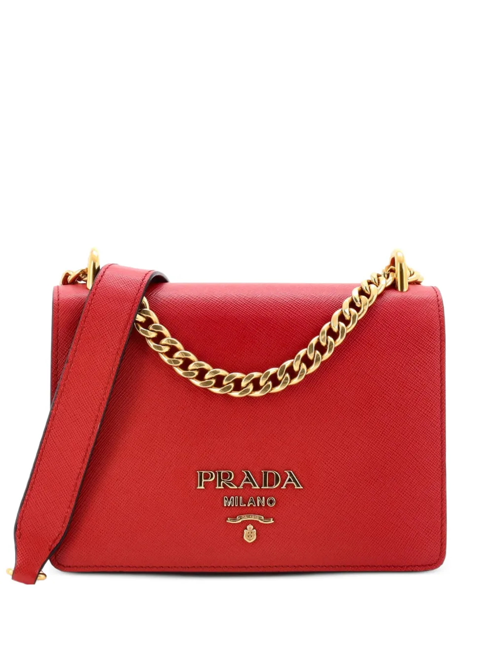 Prada Pre-Owned Kleine Umhängetasche aus Saffiano-Leder - Rot