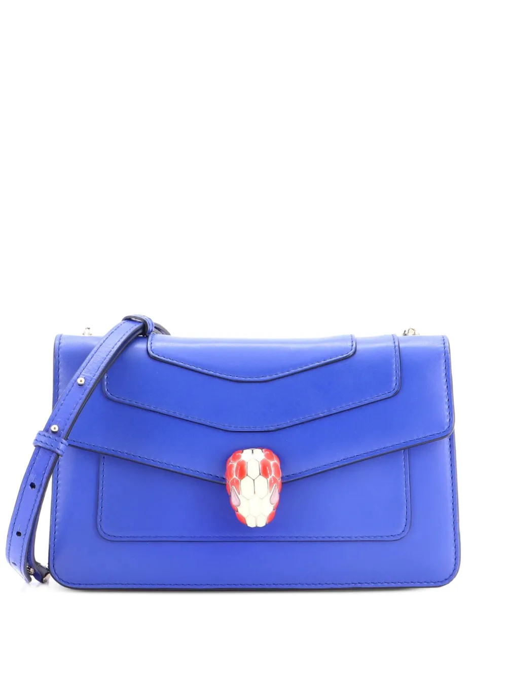 Bvlgari Pre-Owned Kleine Serpenti Forever Umhängetasche aus Leder - Blau