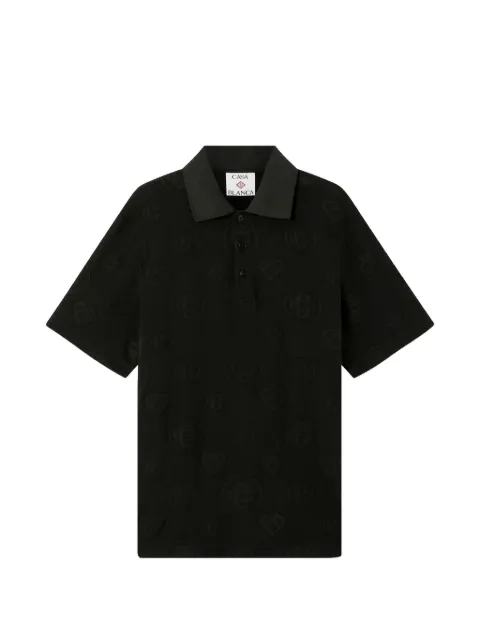 Casablanca Polo-Sweatshirt mit Monogramm-Applikation
