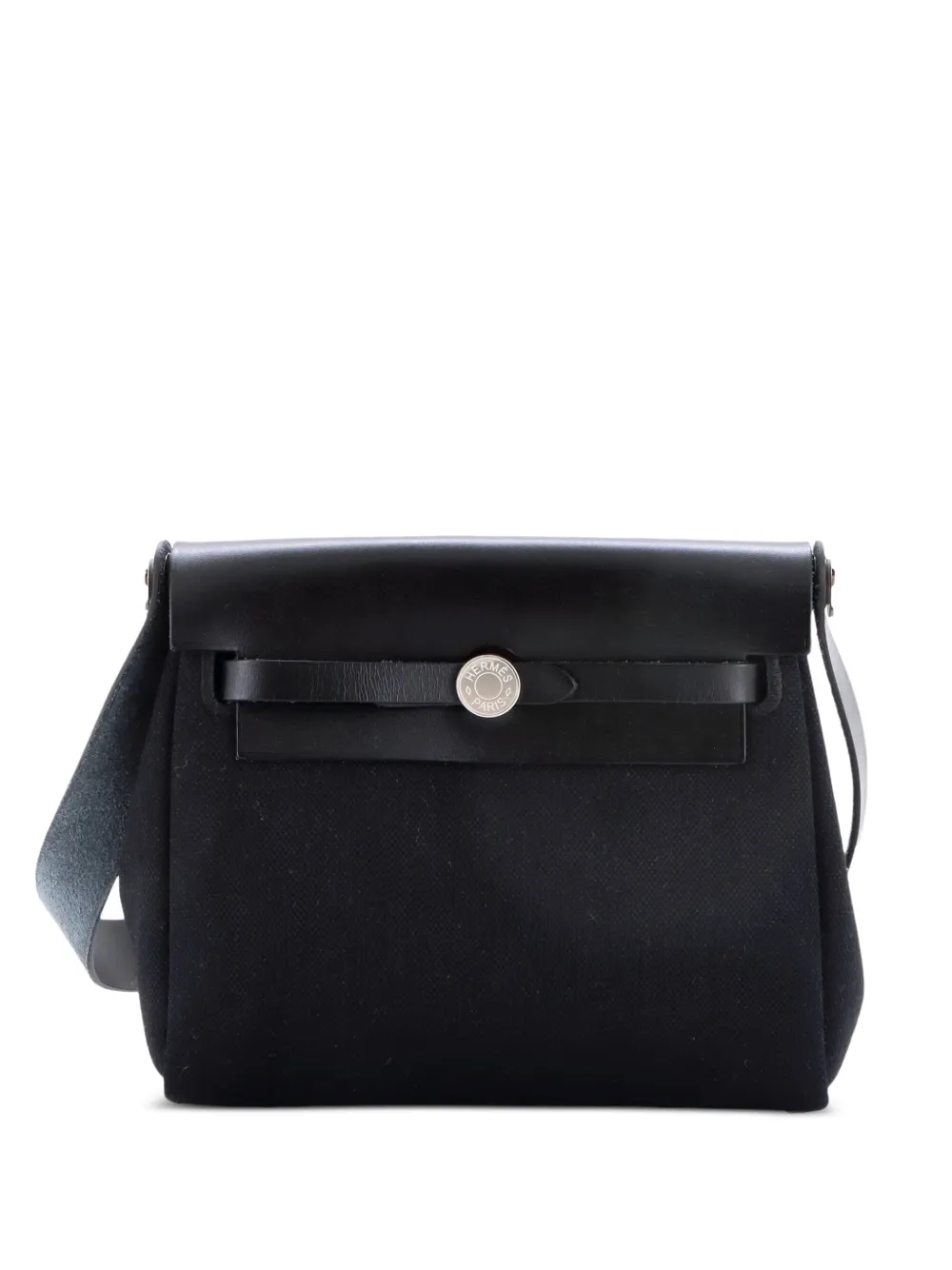 Hermès Pre-Owned Herbag Zip Toile and Leather Schultertasche 20cm - Schwarz