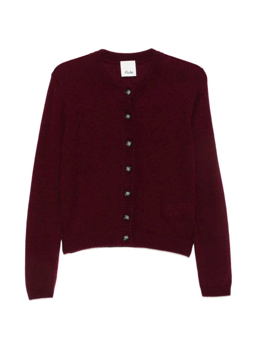 Allude button-up ribbed-trim cardigan - Rosso