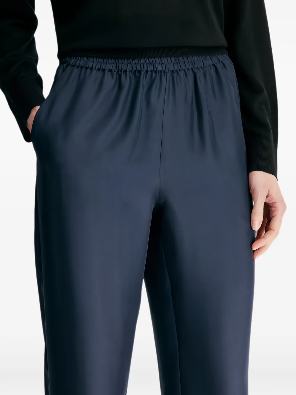 LouLou de Saison Alera bbroek met elastische taille en wijde pijpen Blauw