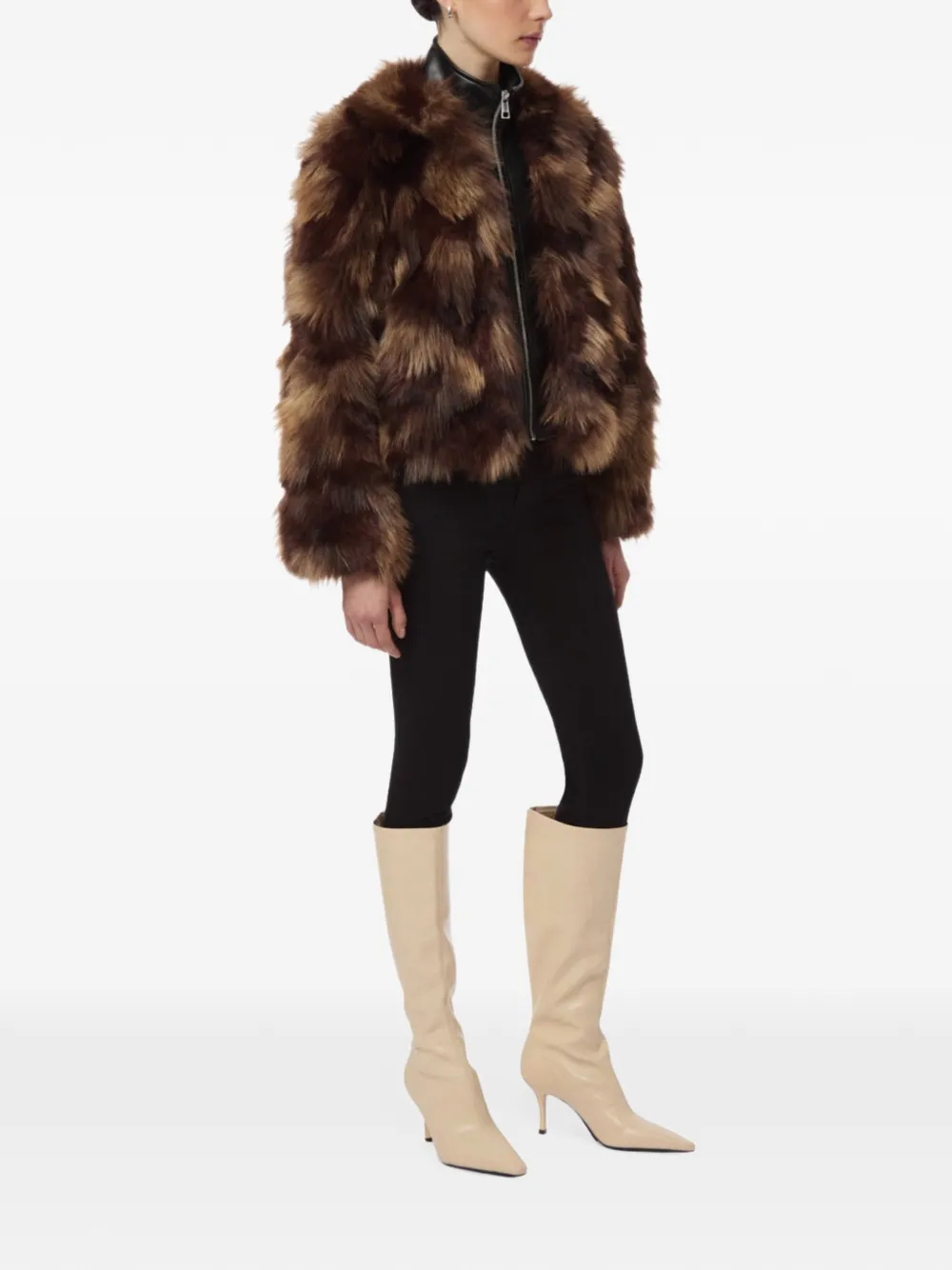 Apparis Lillet faux-fur panelled jacket Bruin