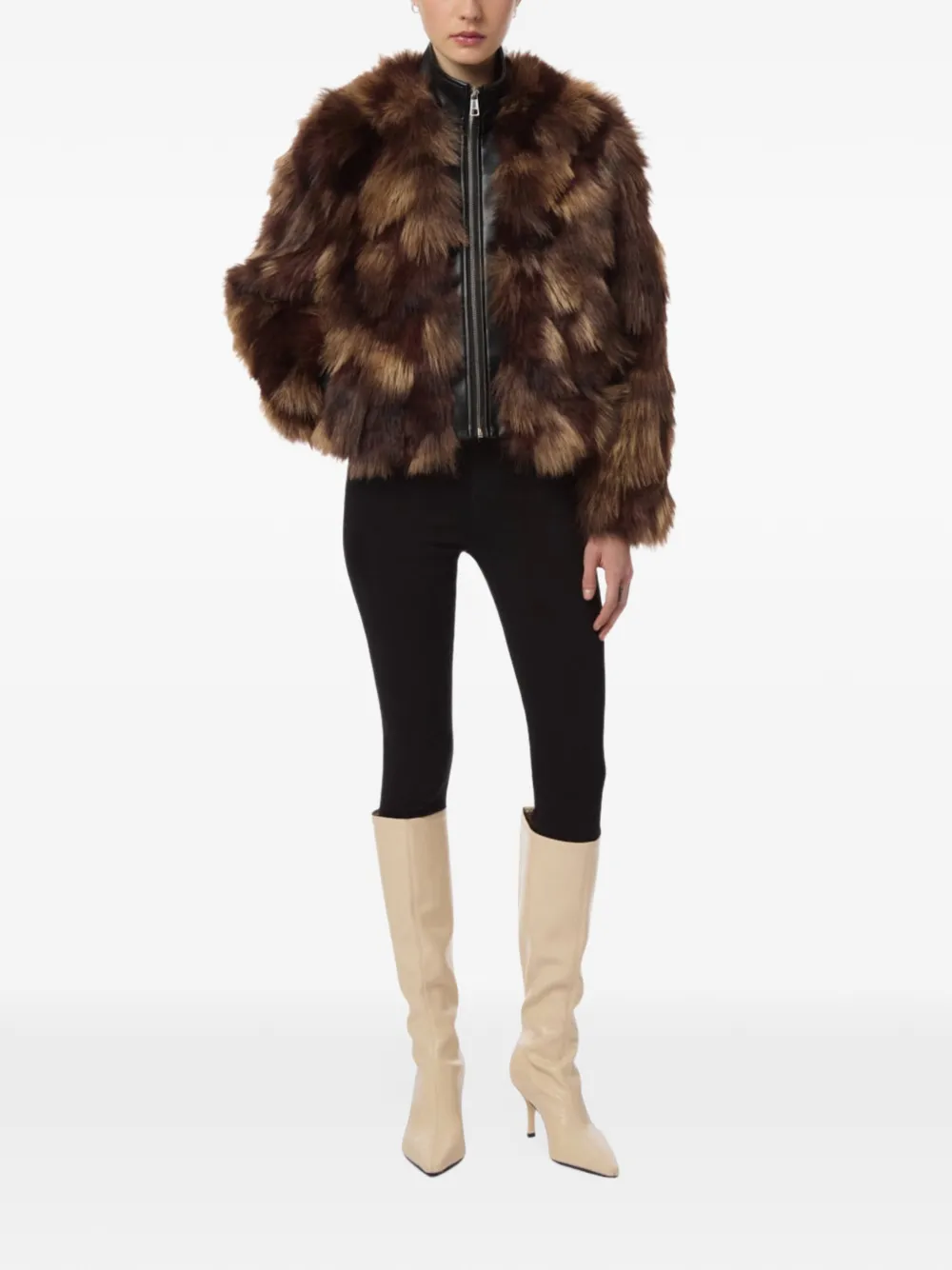 Apparis Lillet faux-fur panelled jacket Bruin
