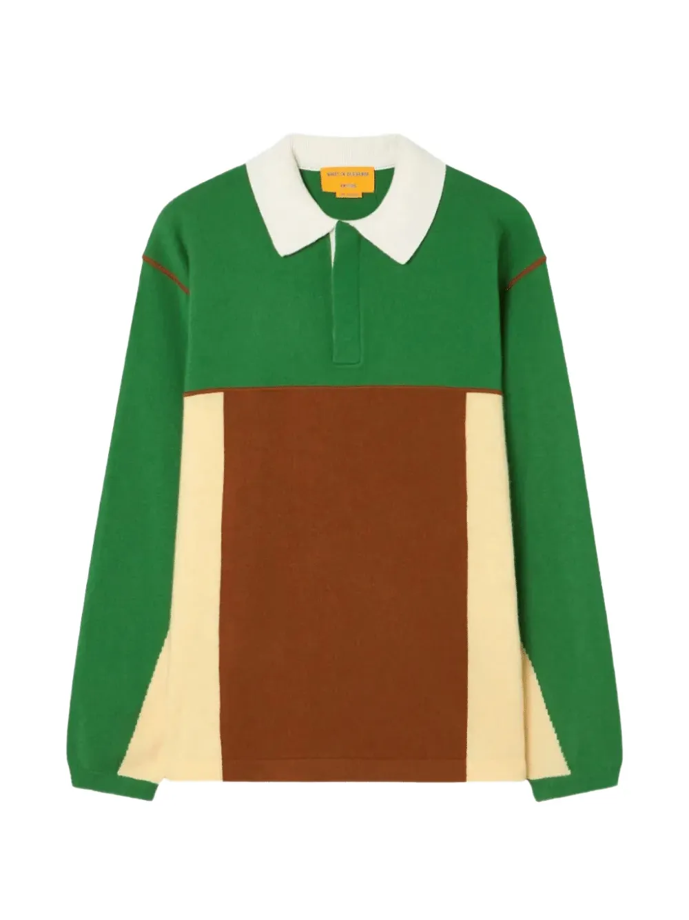 Guest In Residence colour-block rugby polo shirt Groen