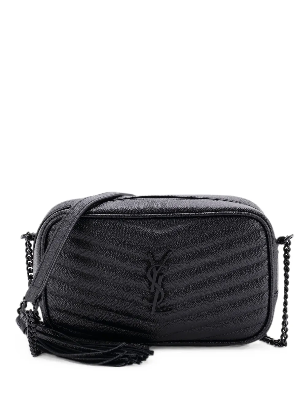 Saint Laurent Pre-Owned Lou Camera Bag Matelasse Chevron Leather Mini crossbody bag - Black