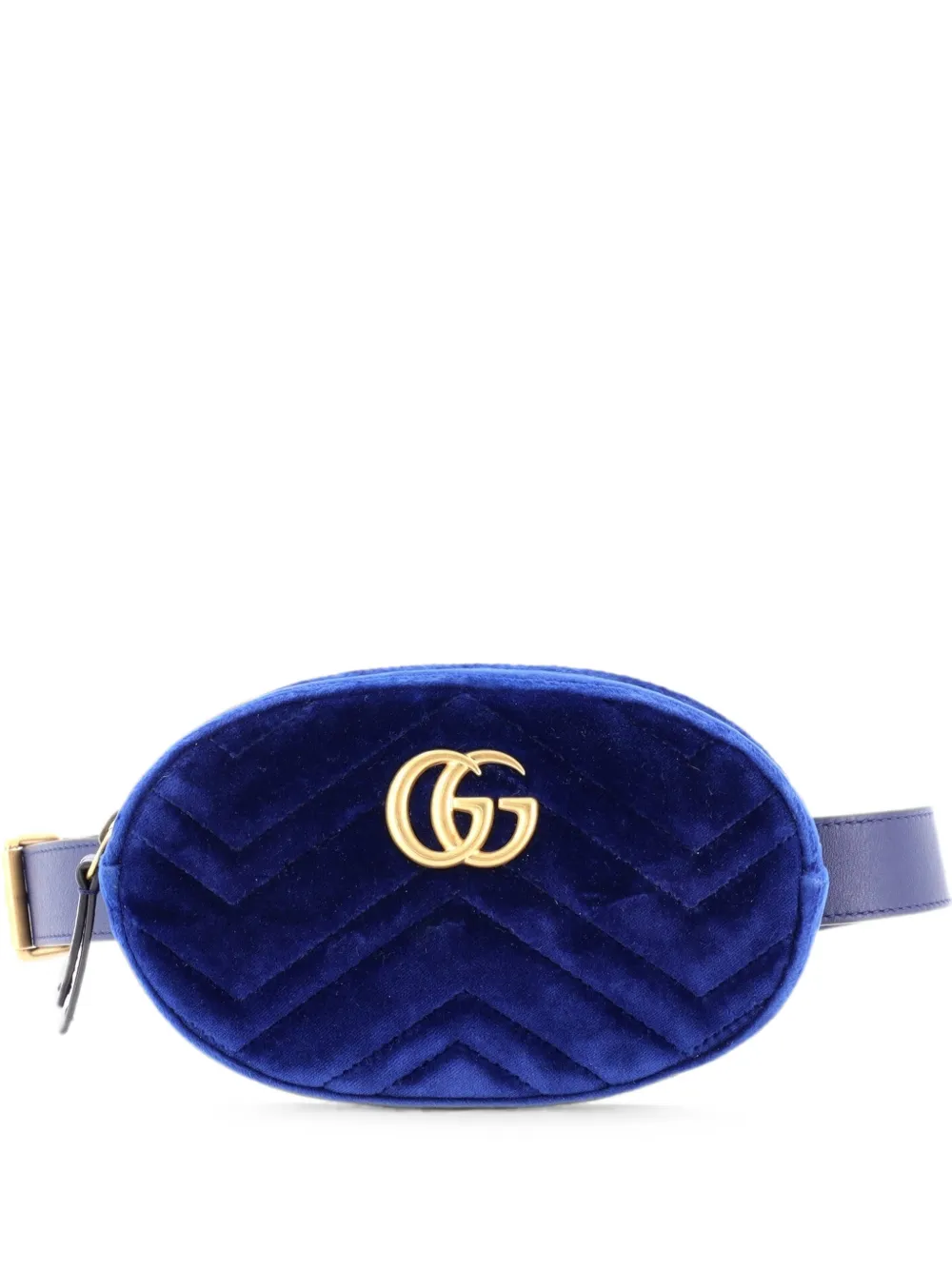 Gucci Pre-Owned GG Marmont Matelasse Velvet belt bag - Blue