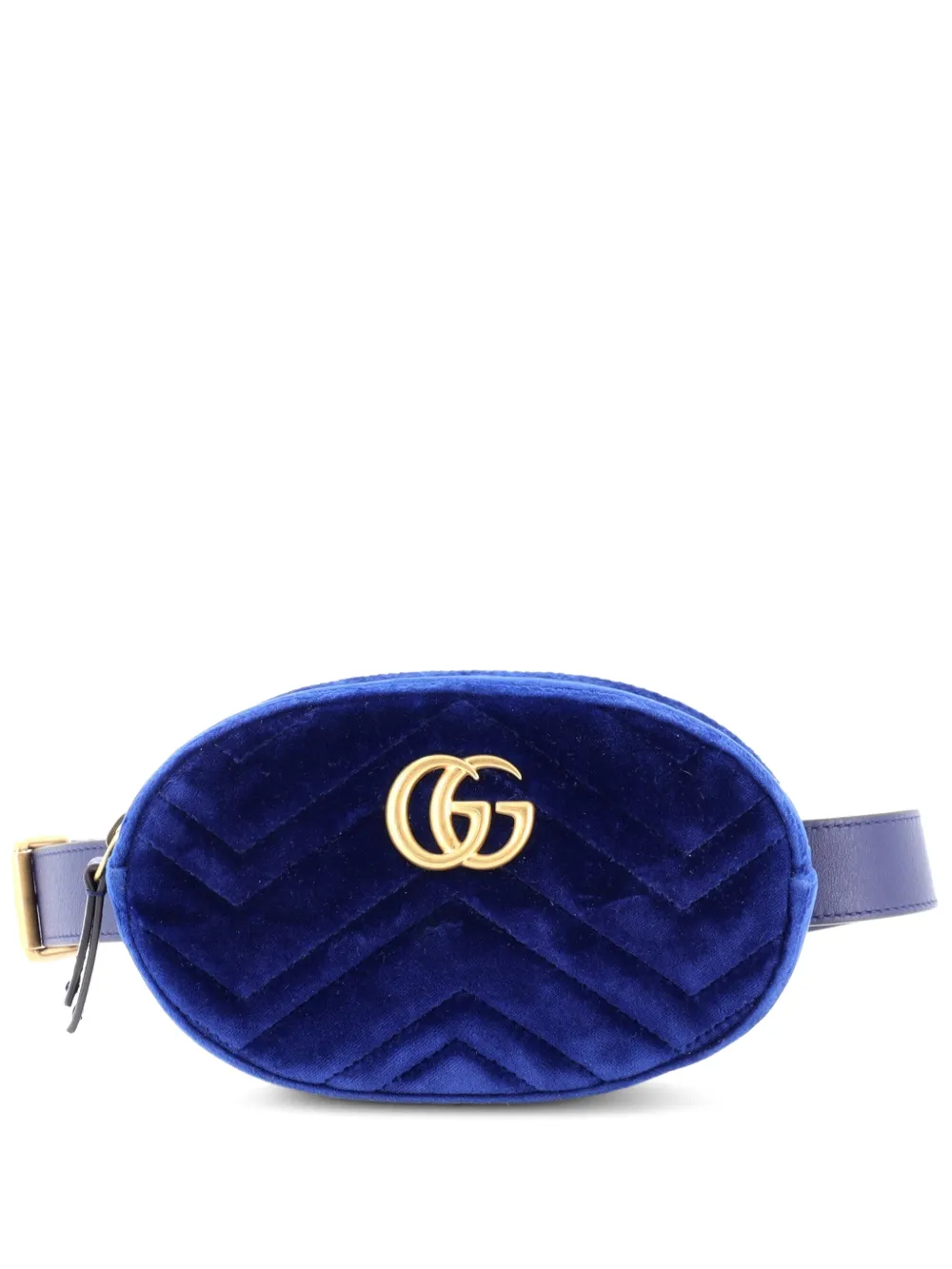 Gucci Pre-Owned GG Marmont Matelasse Gürteltasche aus Samt - Blau