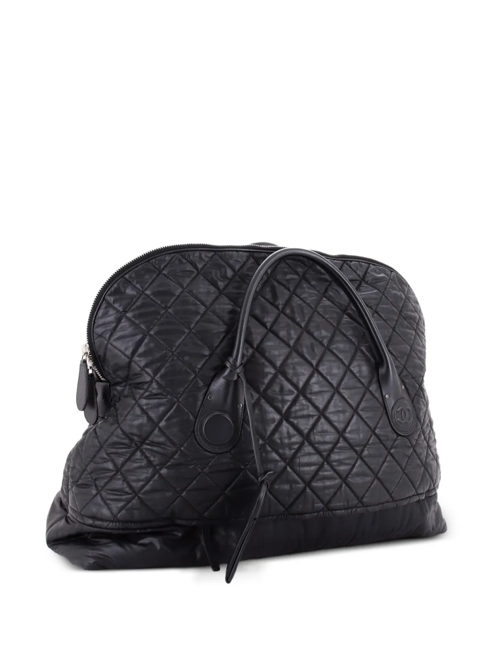 CHANEL Pre-Owned Horizontal Sport Weekender Bag Quilted Coated Canvas XL handbag - Nero