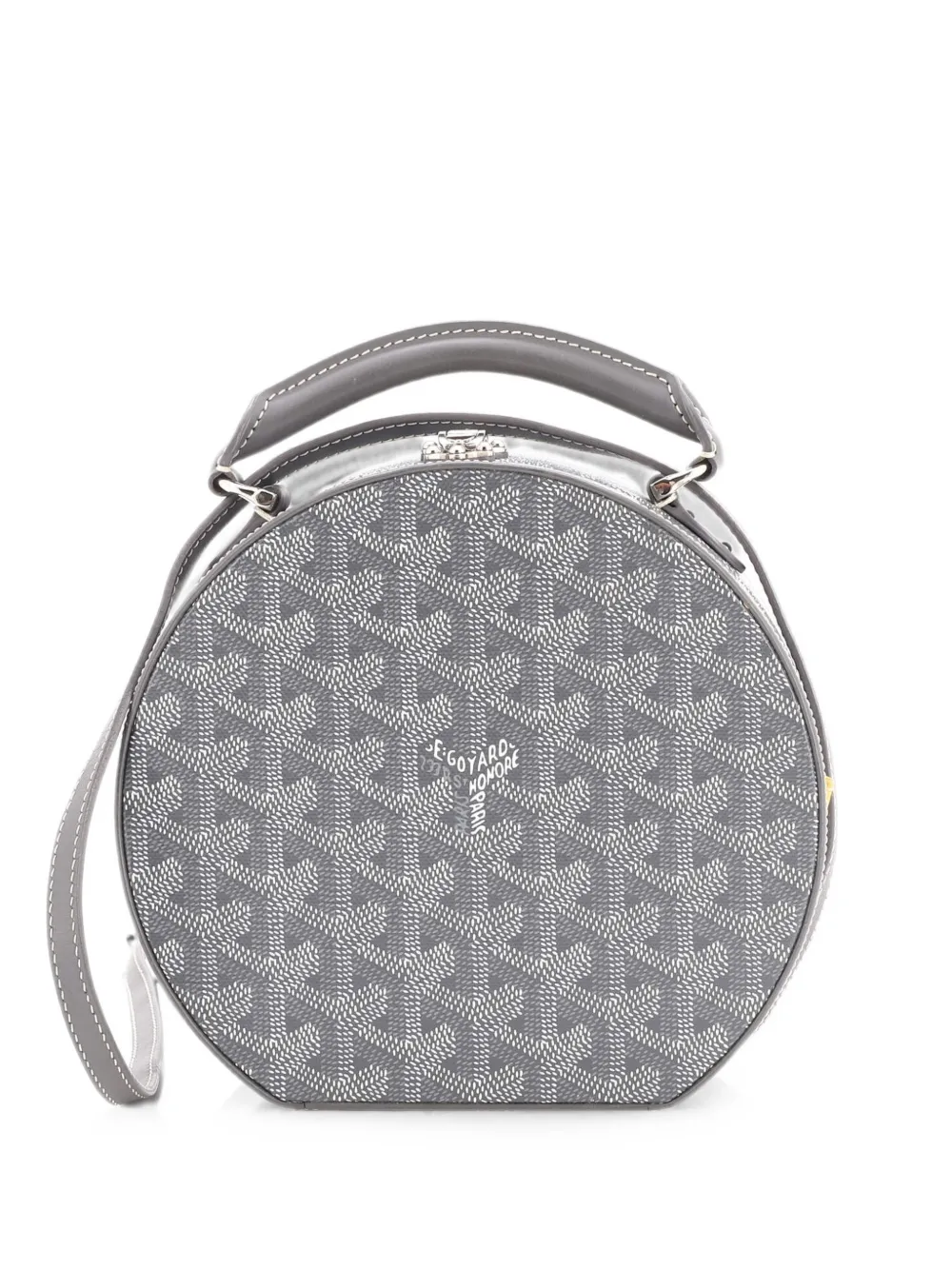 Pre-owned Goyard Alto Hatbox Bag Coated Canvas Satchel In 灰色