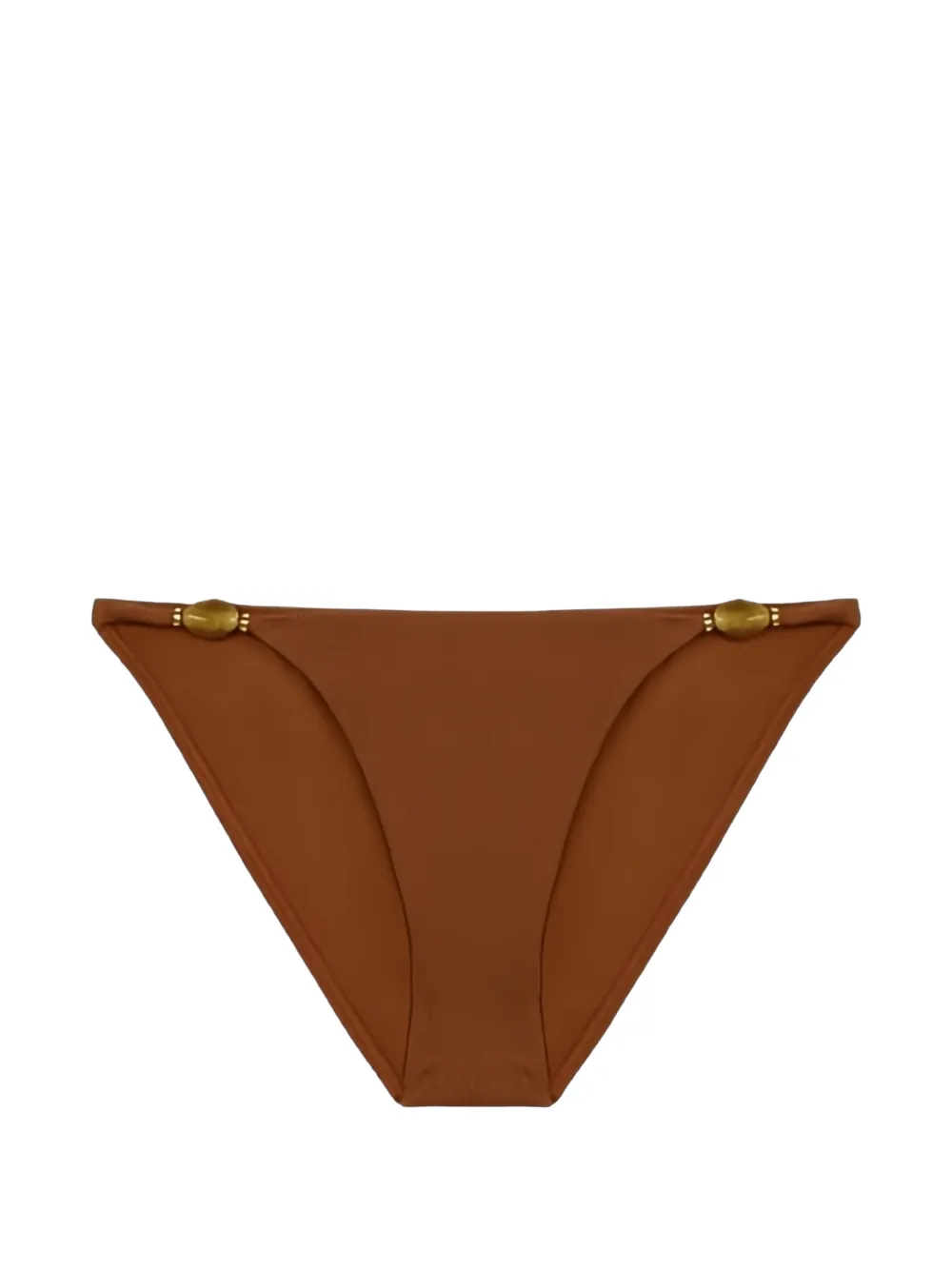 VIX PAULA HERMANNY Firenze Olivia bead-embellished bikini bottoms - Marrone
