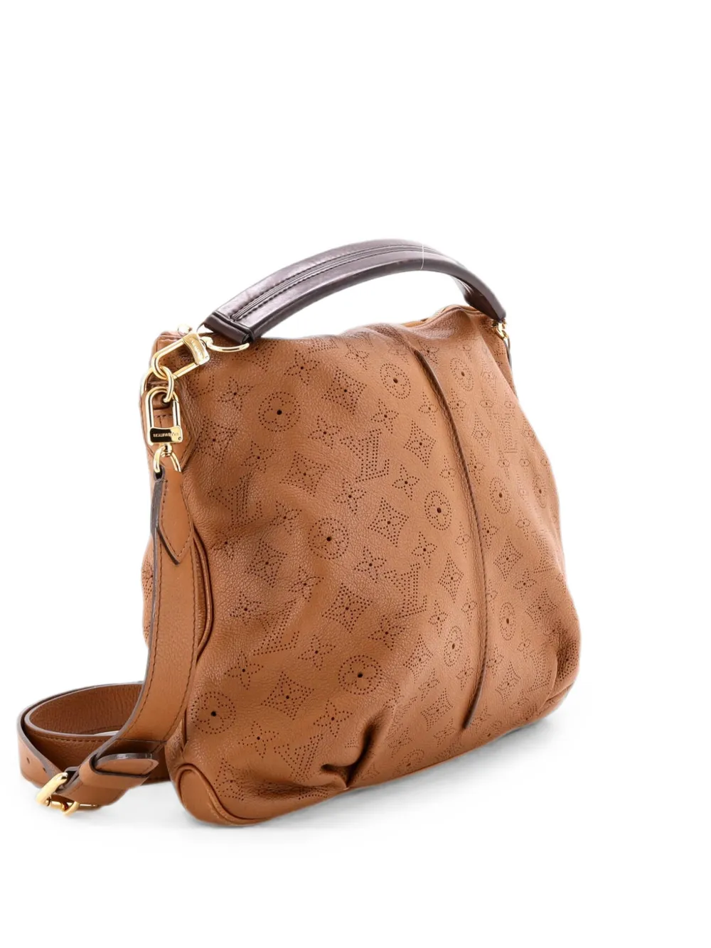Louis Vuitton Pre-Owned Selene Handbag Mahina Leather PM hobo bag - Brown