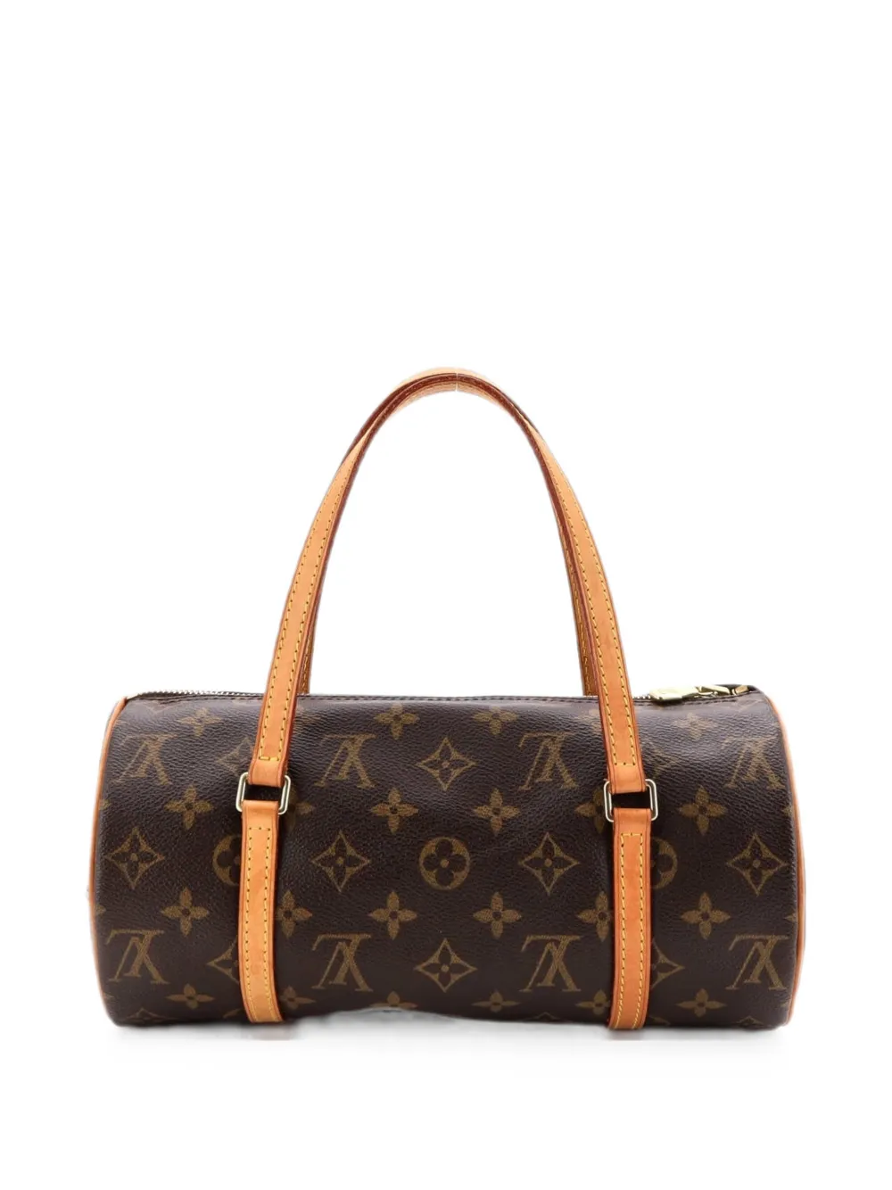 Pre-owned Louis Vuitton Papillon Handbag Monogram Canvas 26 Satchel In Brown