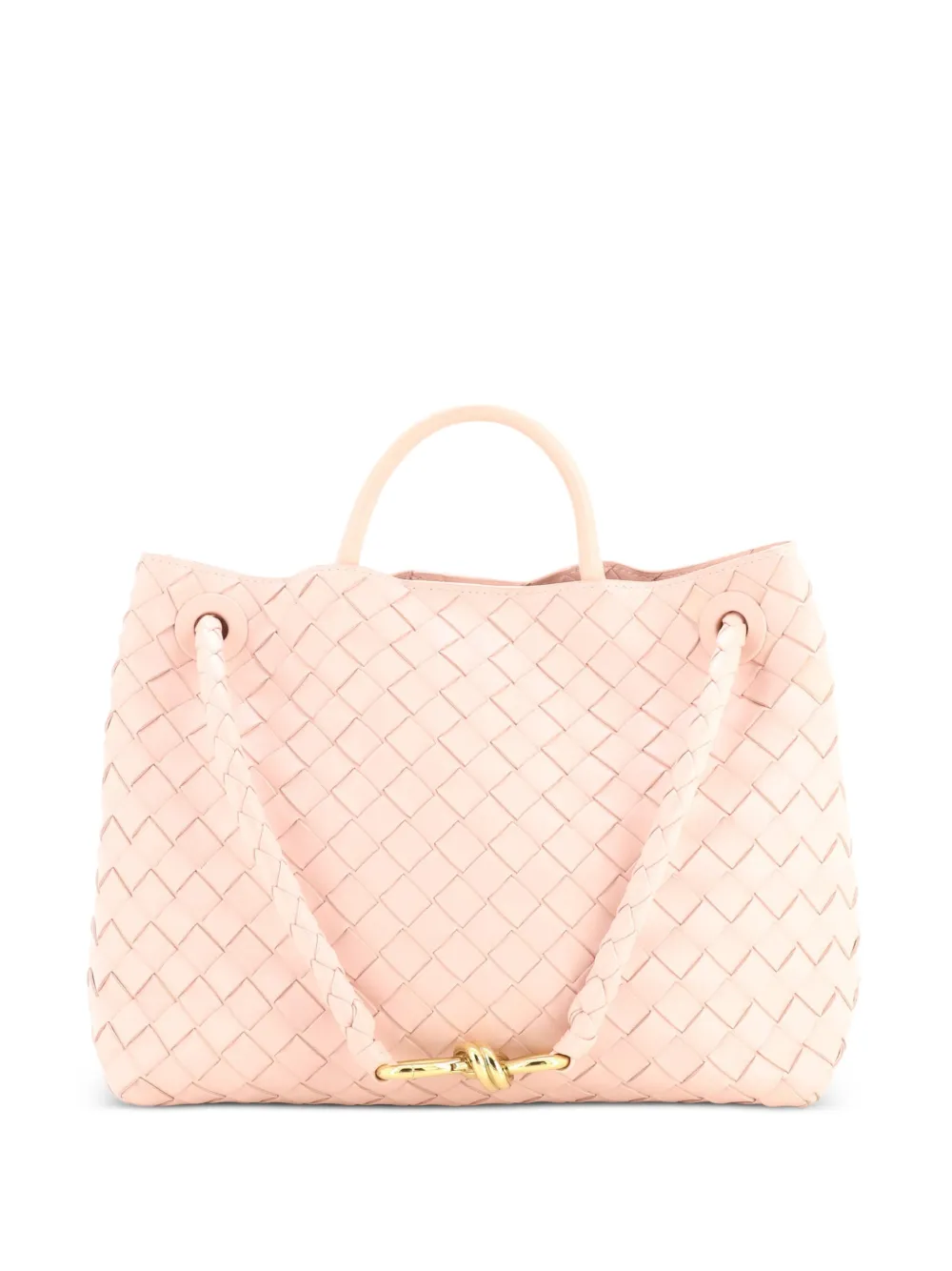 Bottega Veneta Pre-Owned Andiamo Top Handle Bag Intrecciato Nappa Medium satchel - Rosa