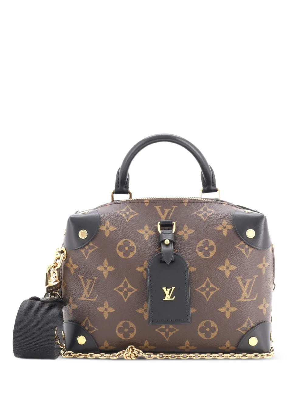 Louis Vuitton Pre-Owned Petite Malle Souple Monogramm -Canvas-Schultertasche - Schwarz