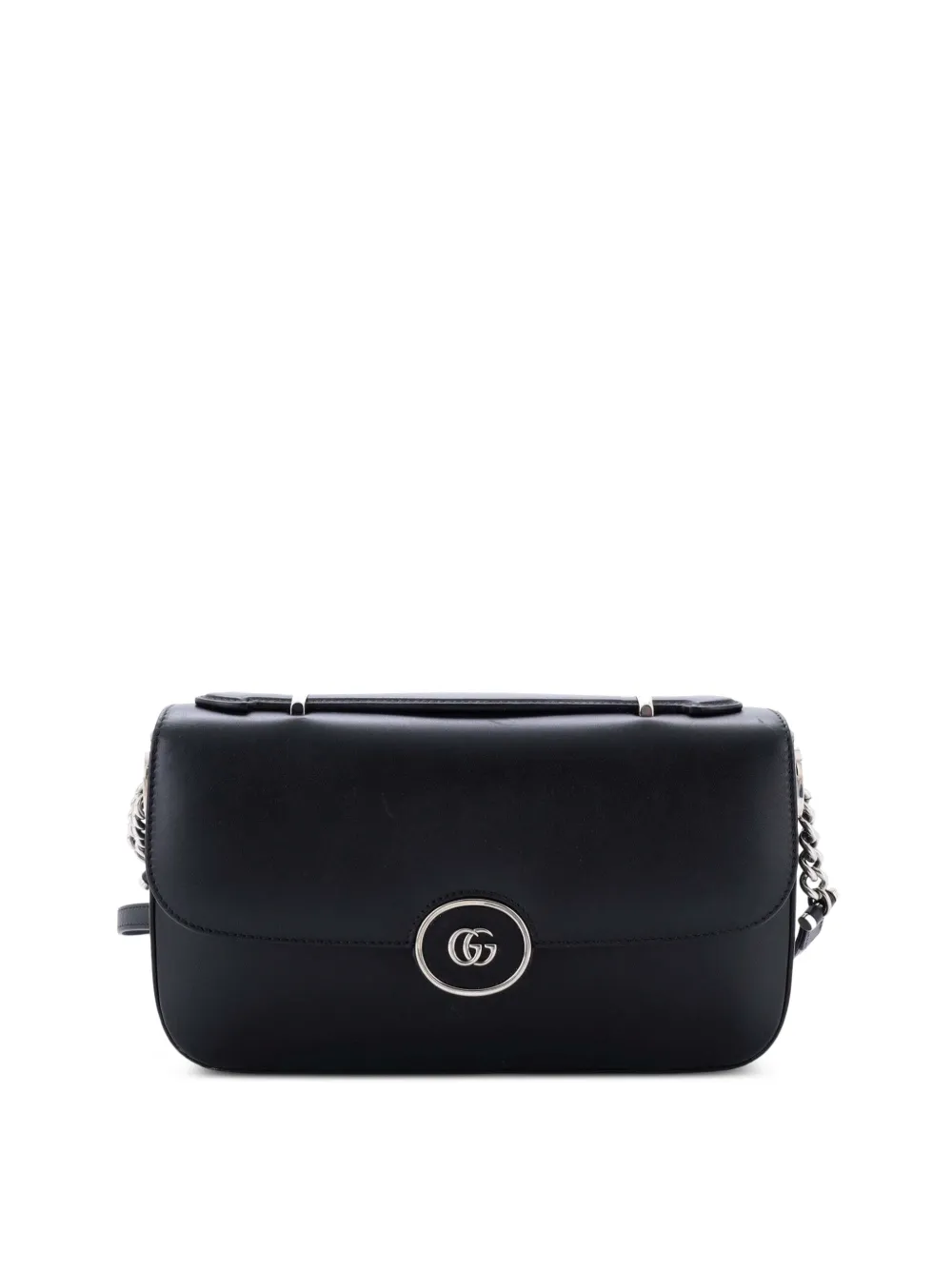 Gucci Pre-Owned Petite GG Flap Shoulder Bag Leather Small crossbody bag - Nero