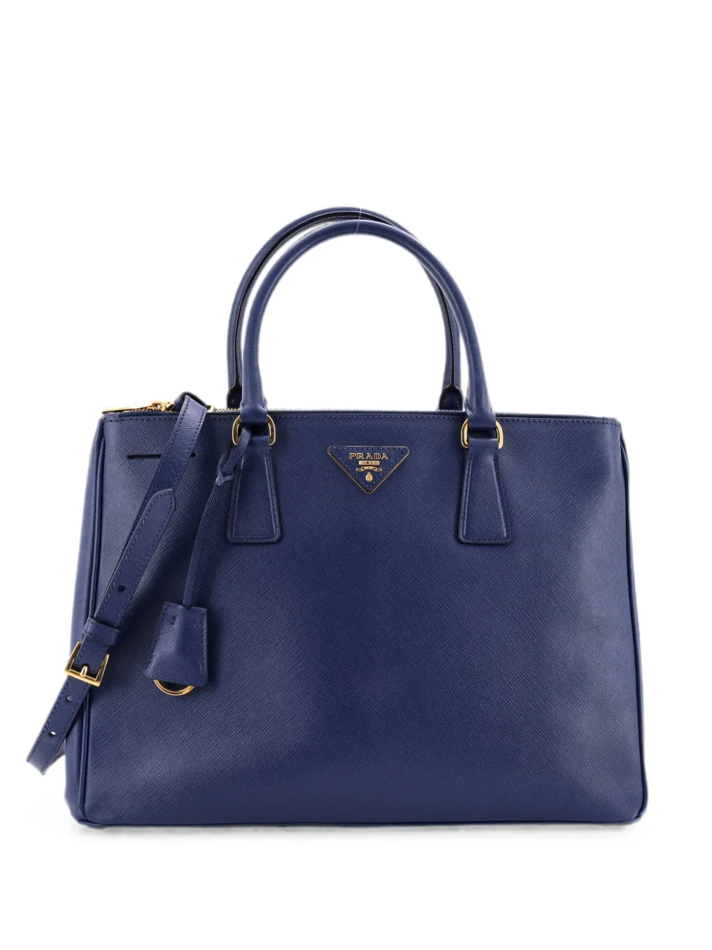 Prada Pre-Owned Double Zip Lux Saffiano Leather Medium tote bag - Blue