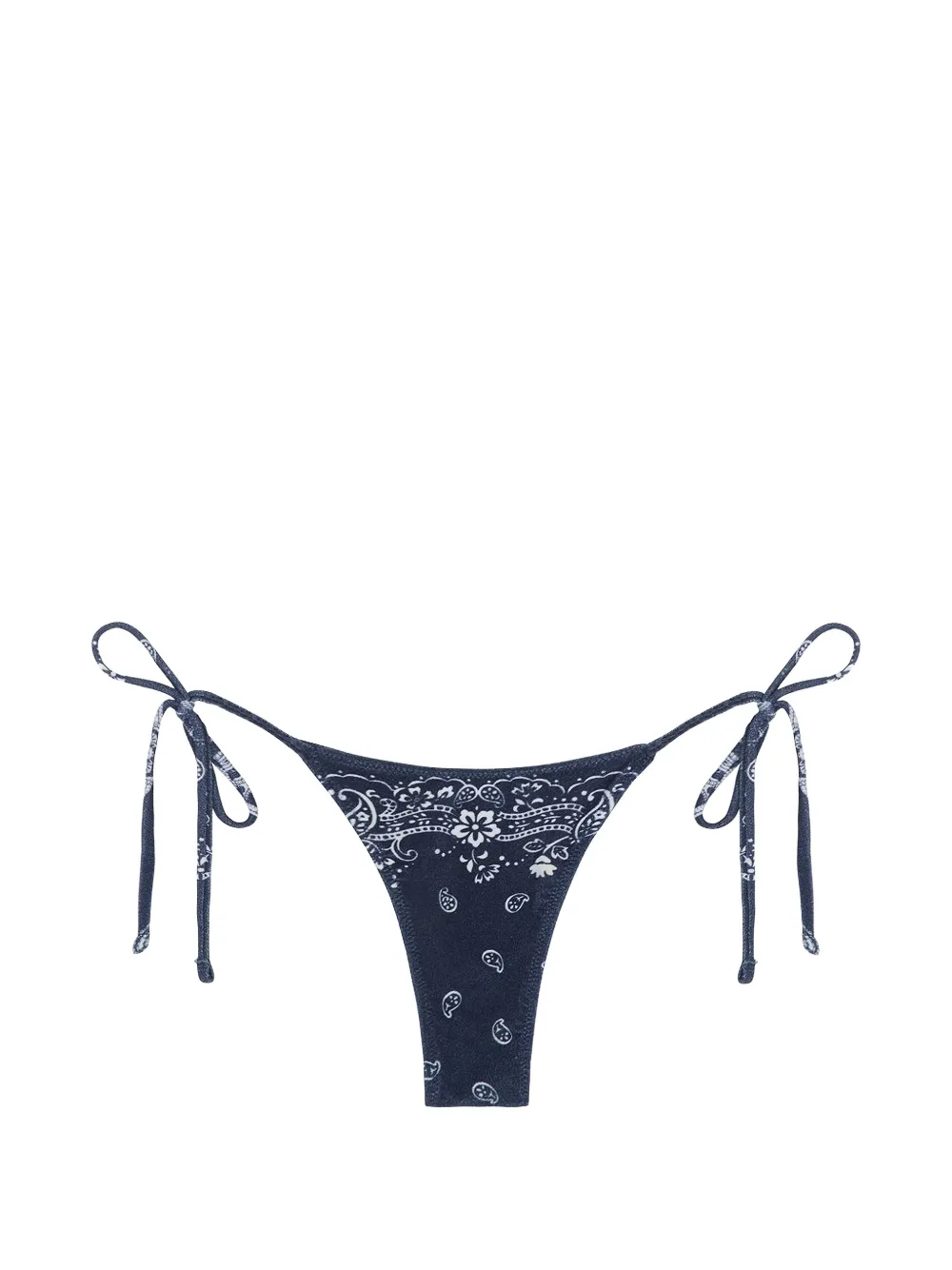 TROPIC OF C Praia bandana-print side-tie bikini bottoms - Blu