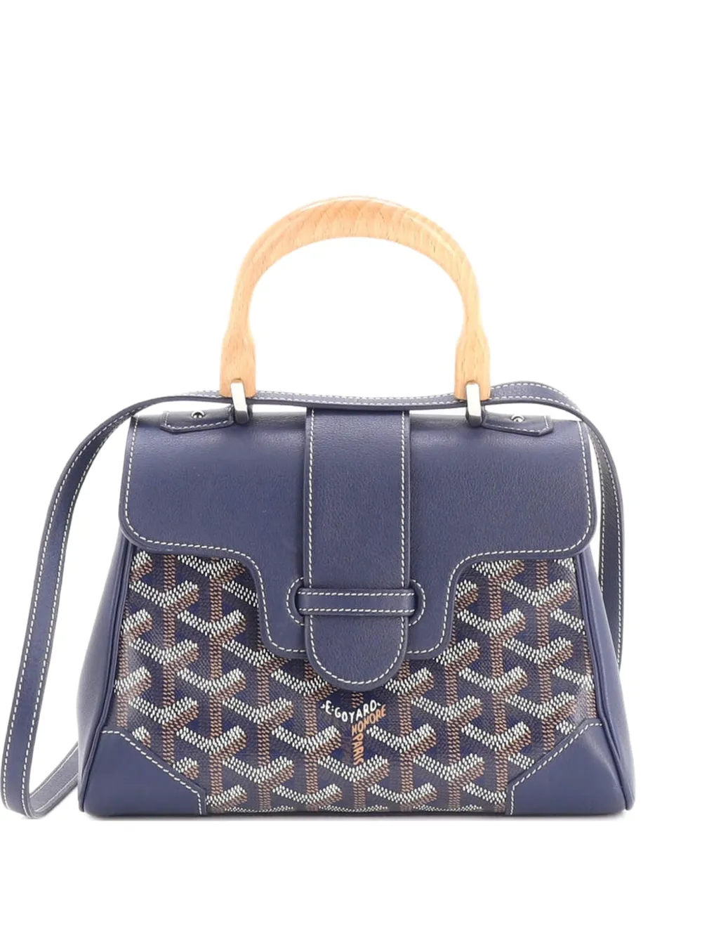 Goyard Pre-Owned Saigon Top Handle Bag Canvas mit Mini-Schultertasche - Blau