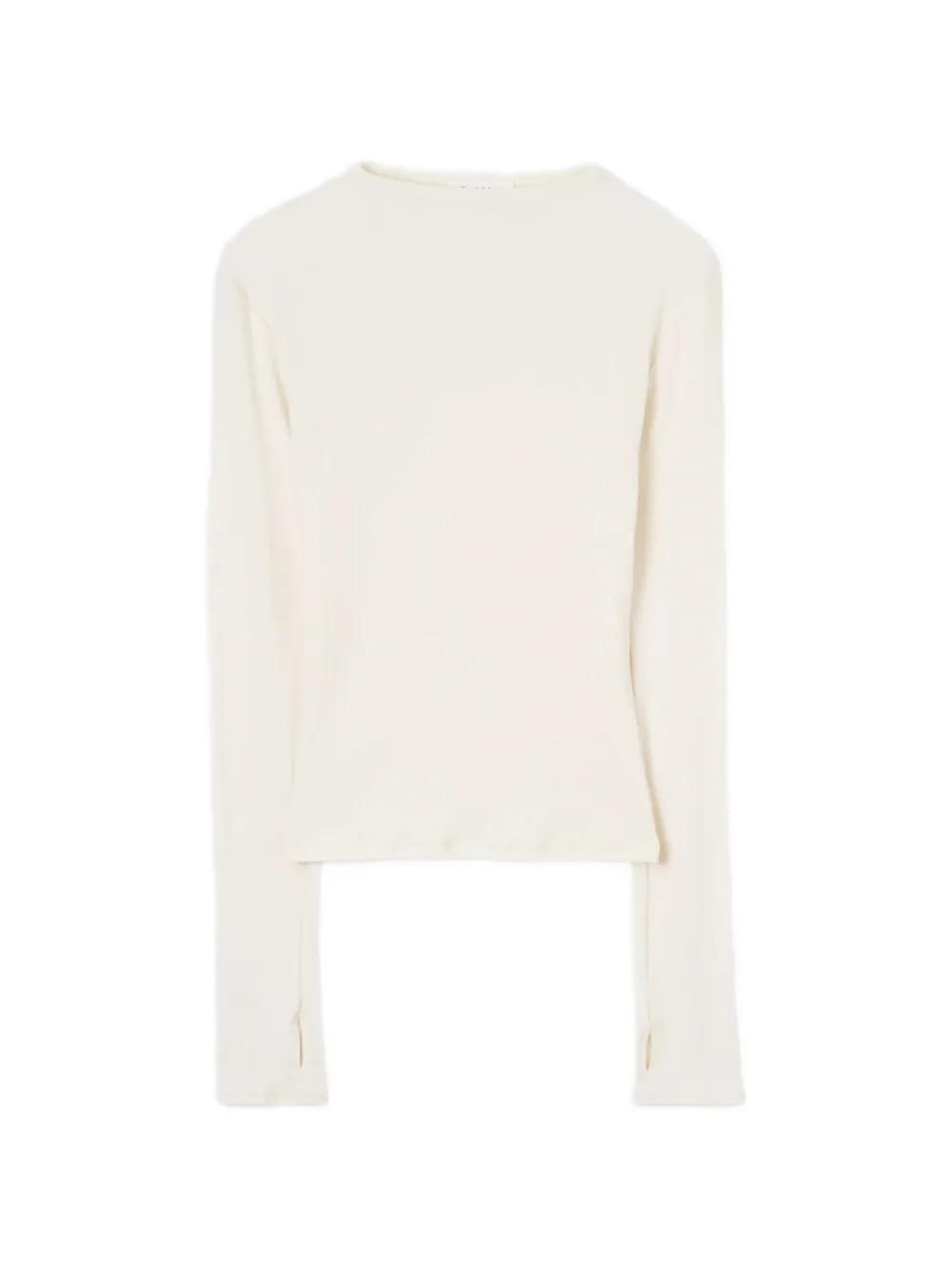 Rodebjer Karlai fijn geribd T-shirt Beige